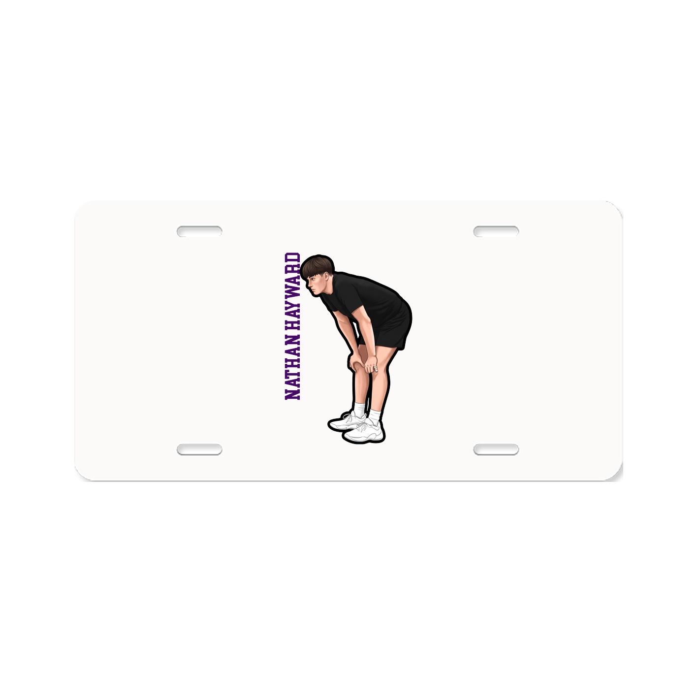 License Plate — Name Vertical in Classic