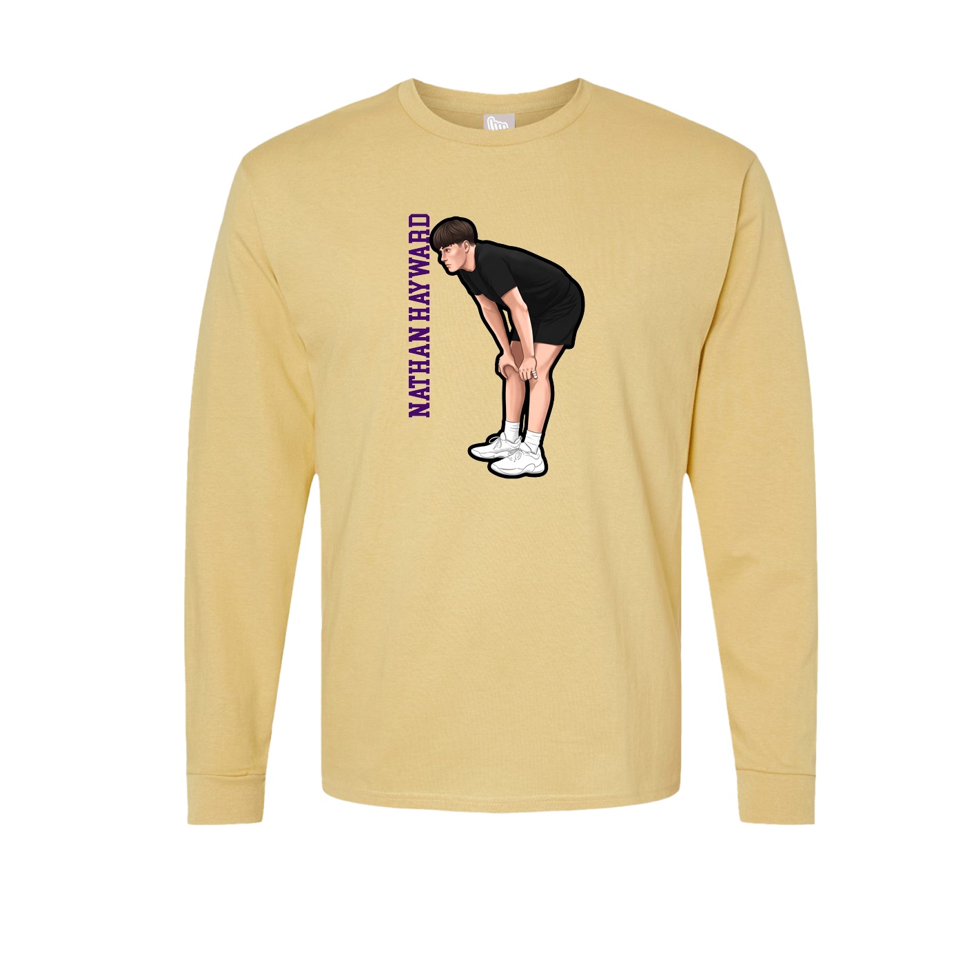 Long Sleeve Tee — Name Vertical in Vegas Gold