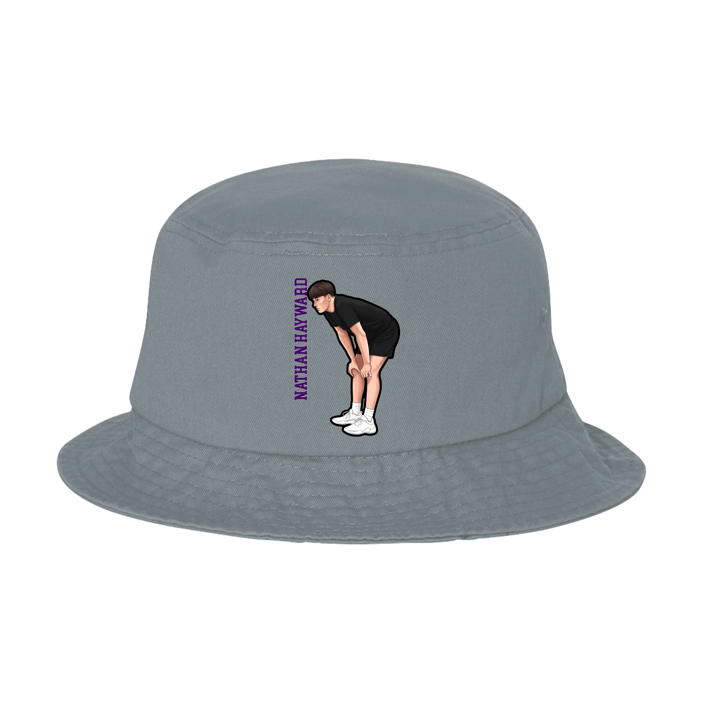 Bucket Cap — Name Vertical in Grey