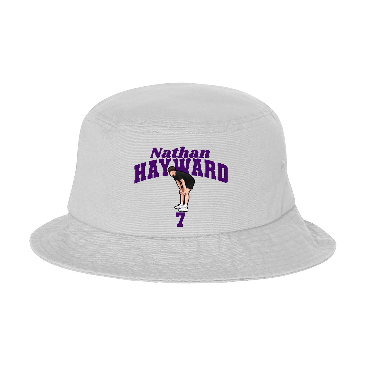 Bucket Cap — Signature Arch in White