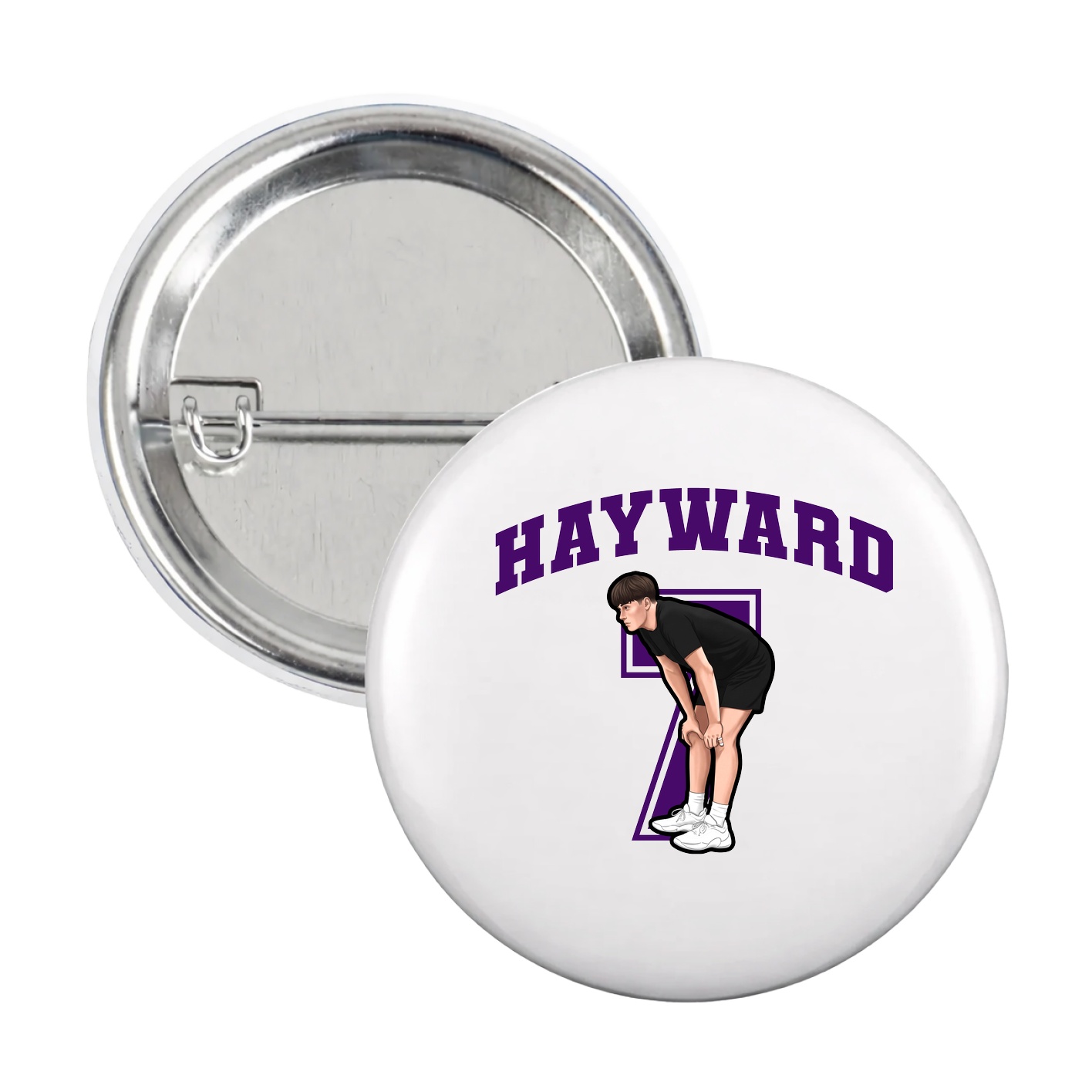 Game Day Button — Number in White