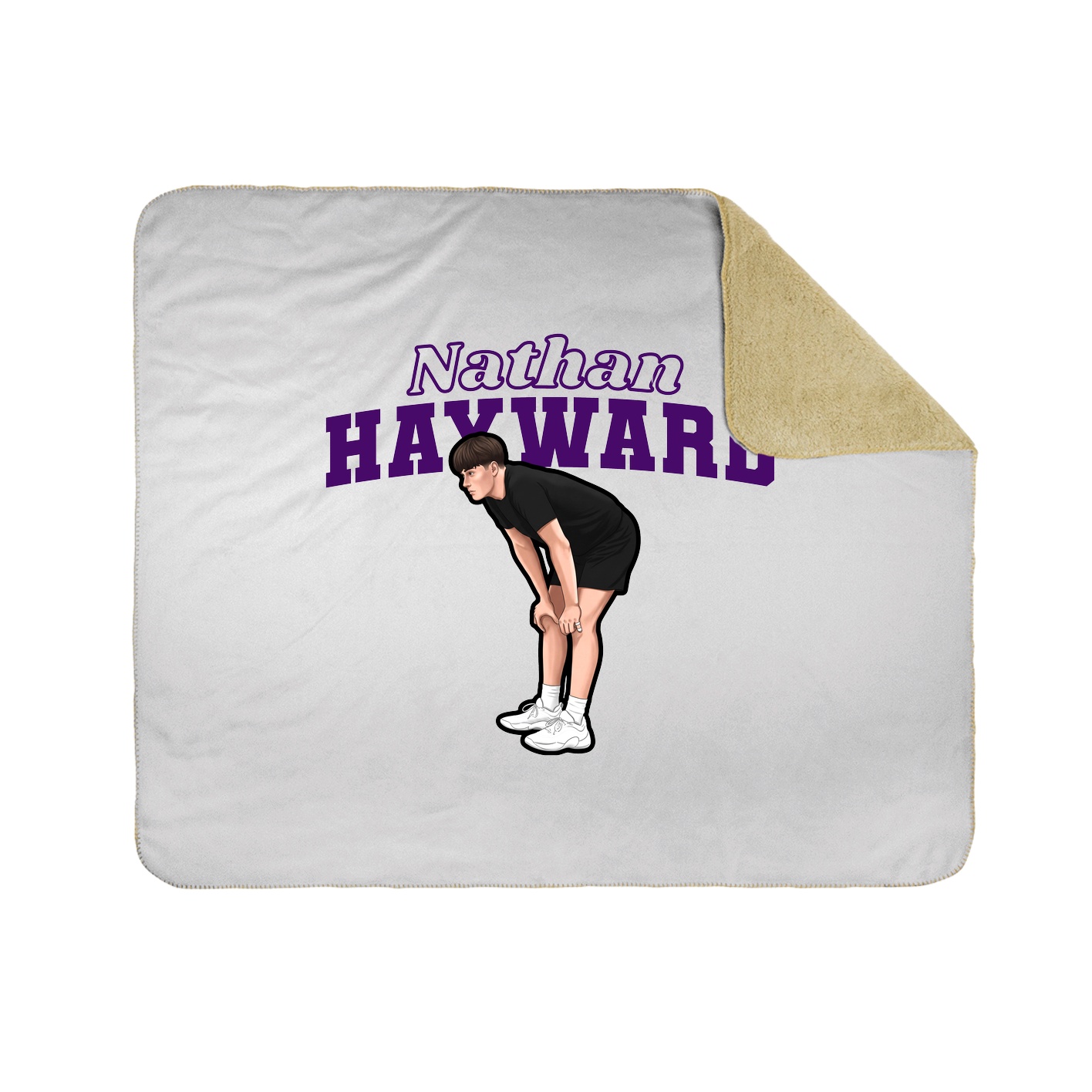 Throw Blanket — Name Arch in White