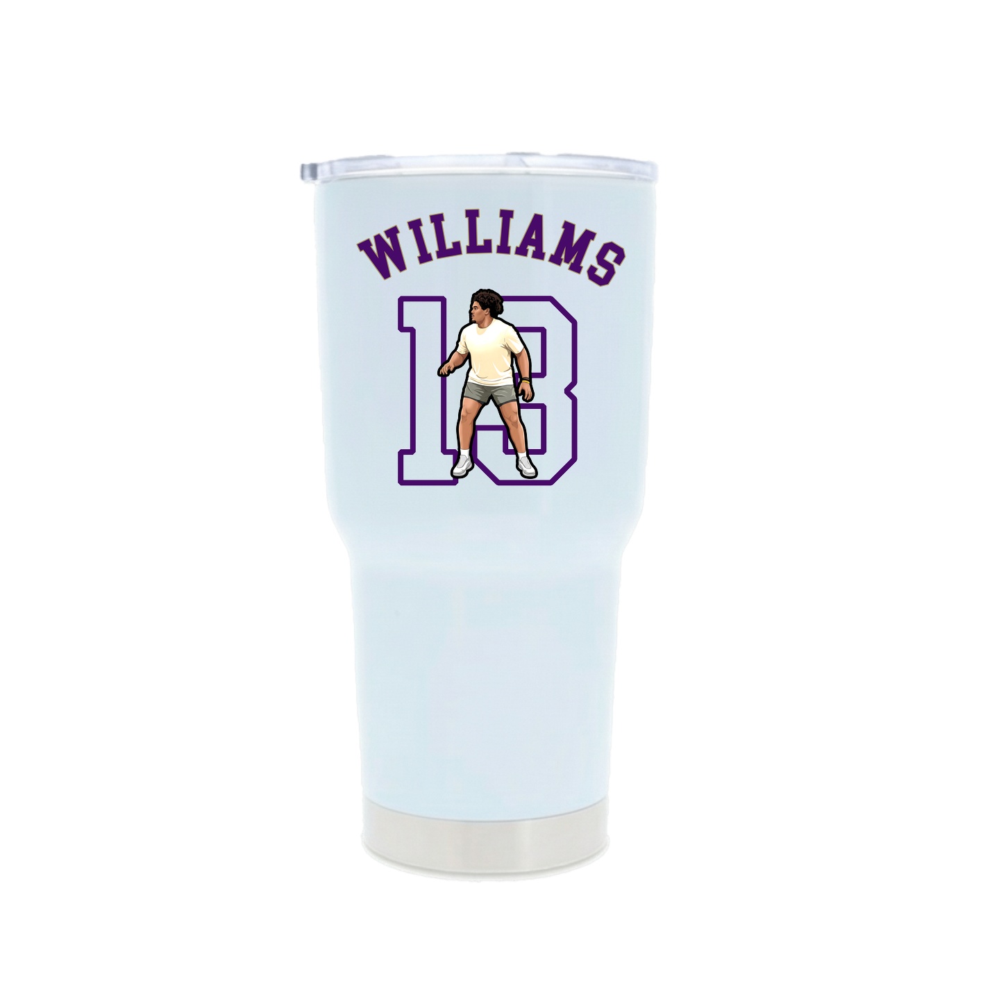 30oz Stainless Steel Tumbler — Shirsey Arch in White