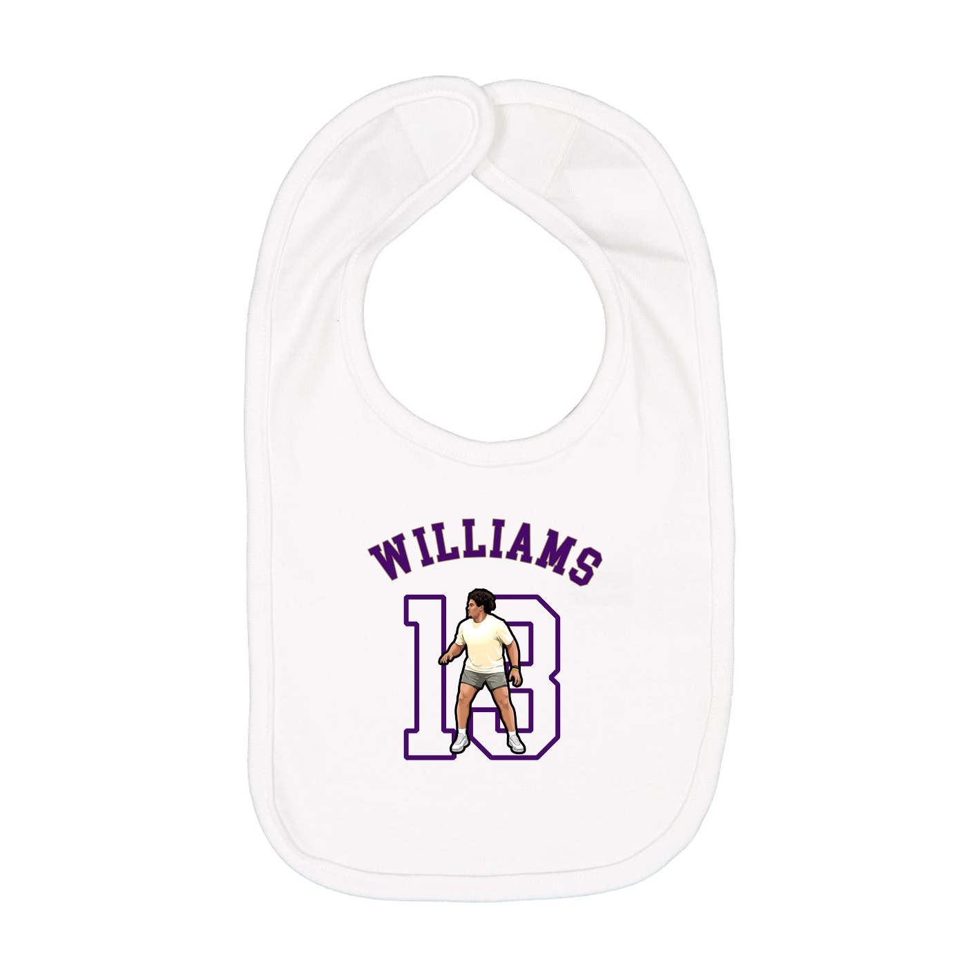 Infant Bib — Shirsey Arch in White