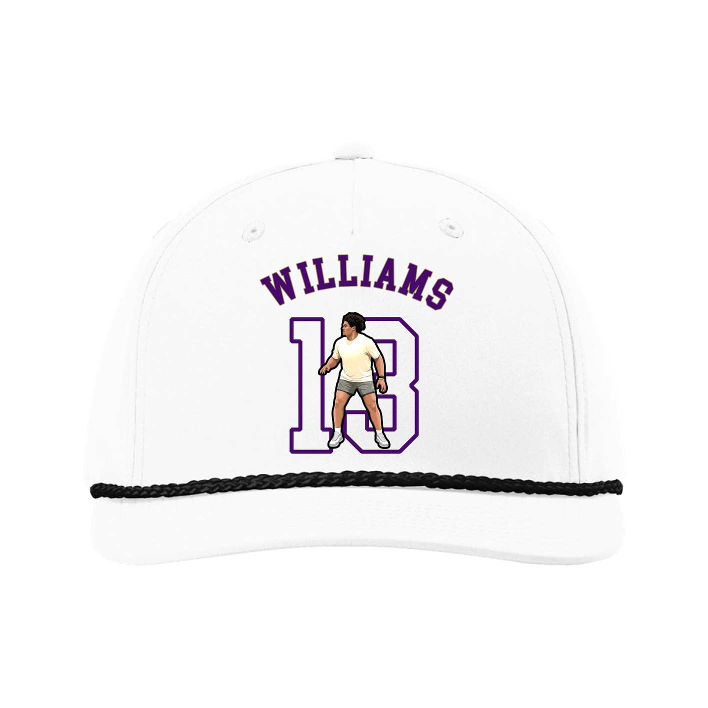 Five-Panel Classic Rope Cap — Shirsey Arch in White