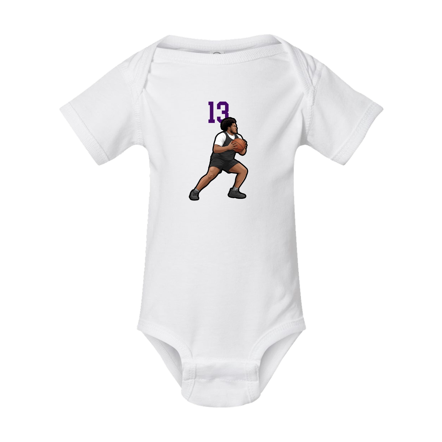 Baby Onesie — Number Top in White