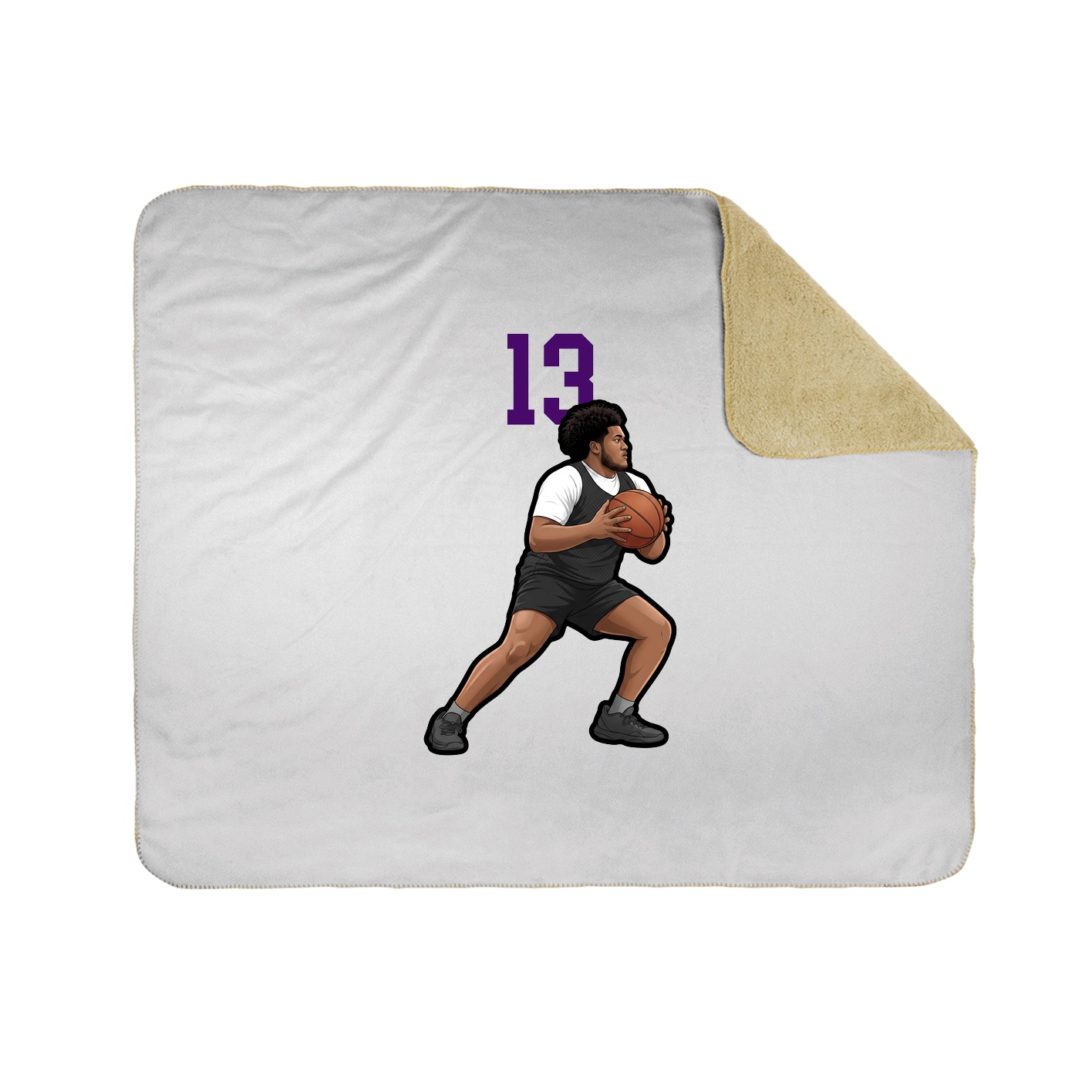 Throw Blanket — Number Top in White