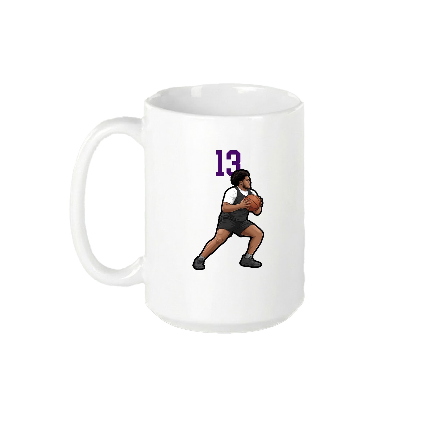 15oz Coffee Mug — Number Top in White