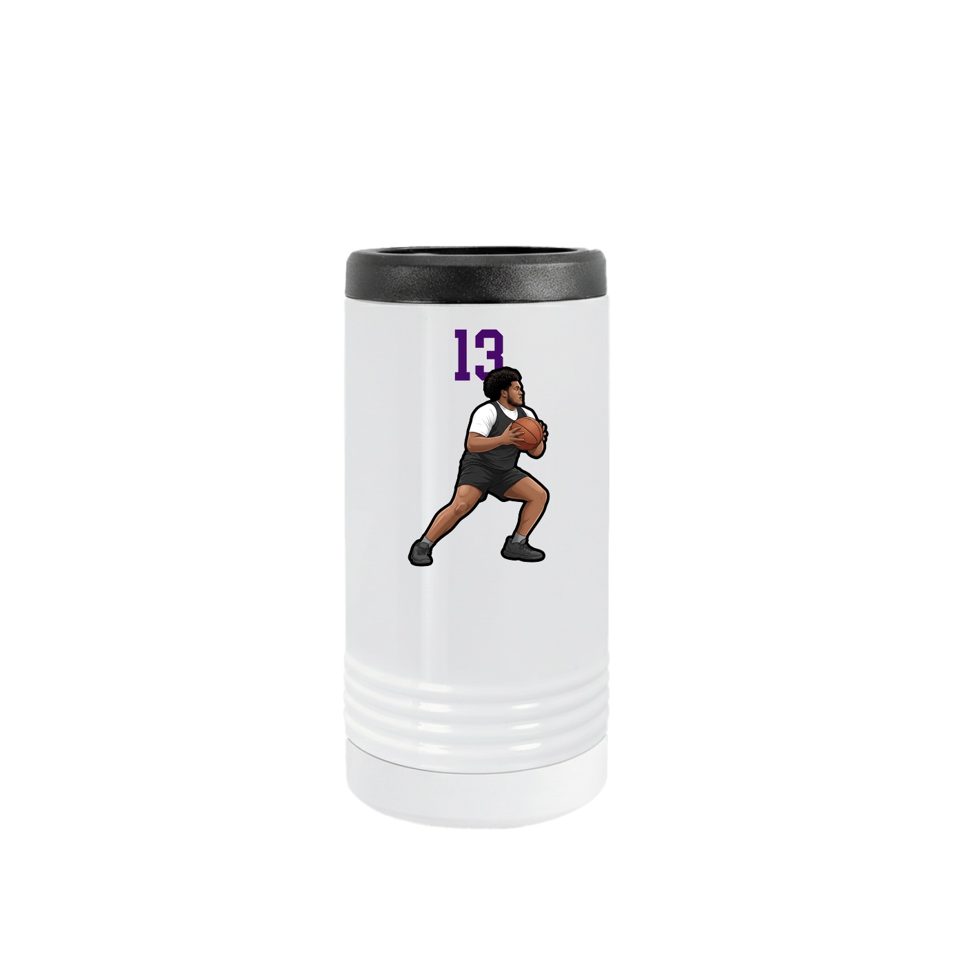 Slim Beverage Holder — Number Top in White