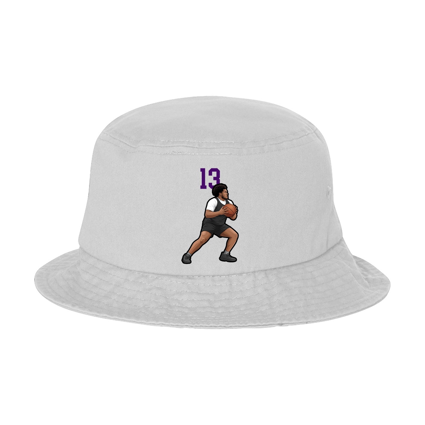 Bucket Cap — Number Top in White