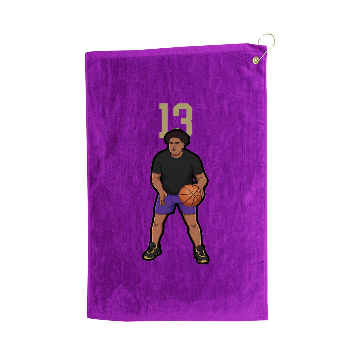 Golf Towel — Number Top in Purple