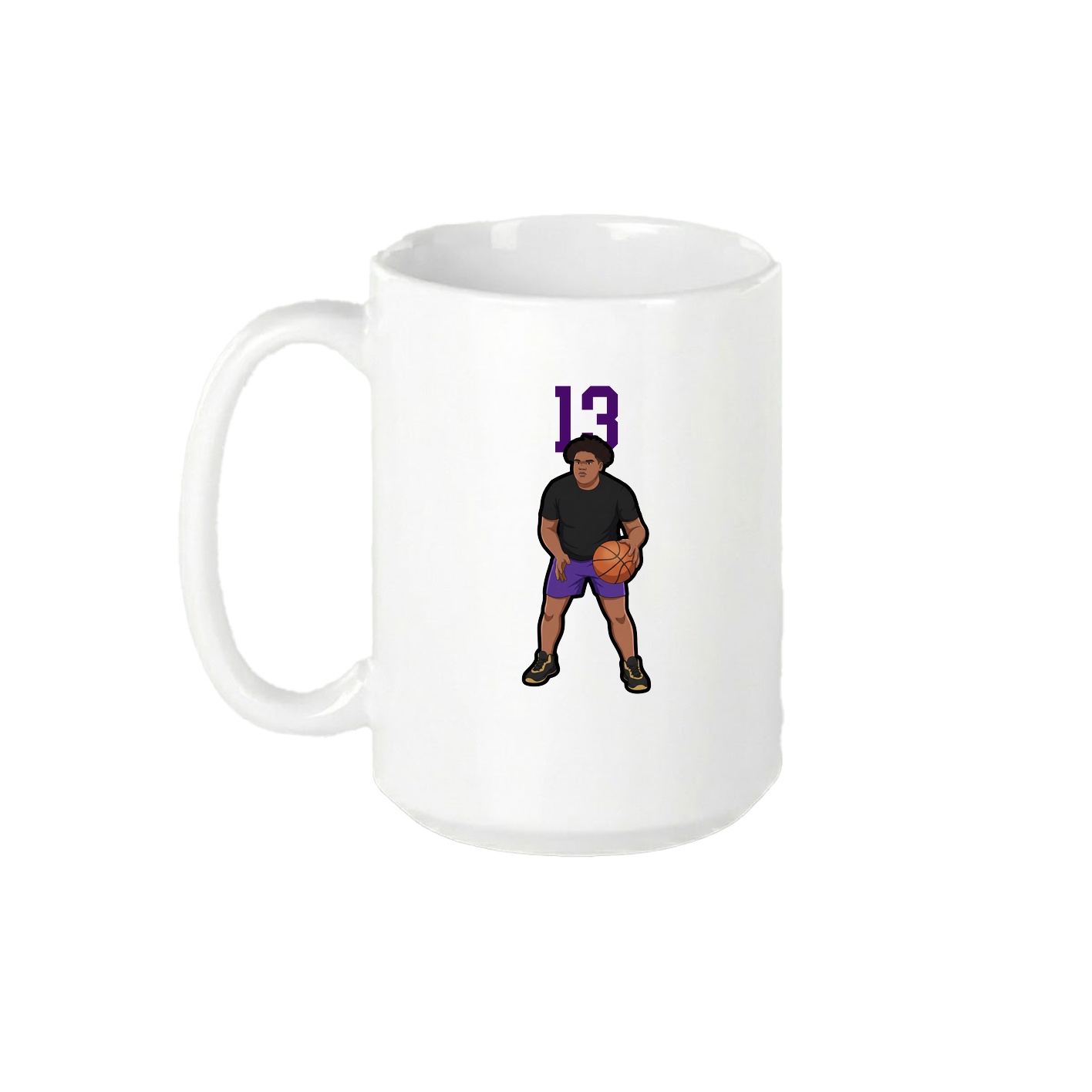 15oz Coffee Mug — Number Top in White