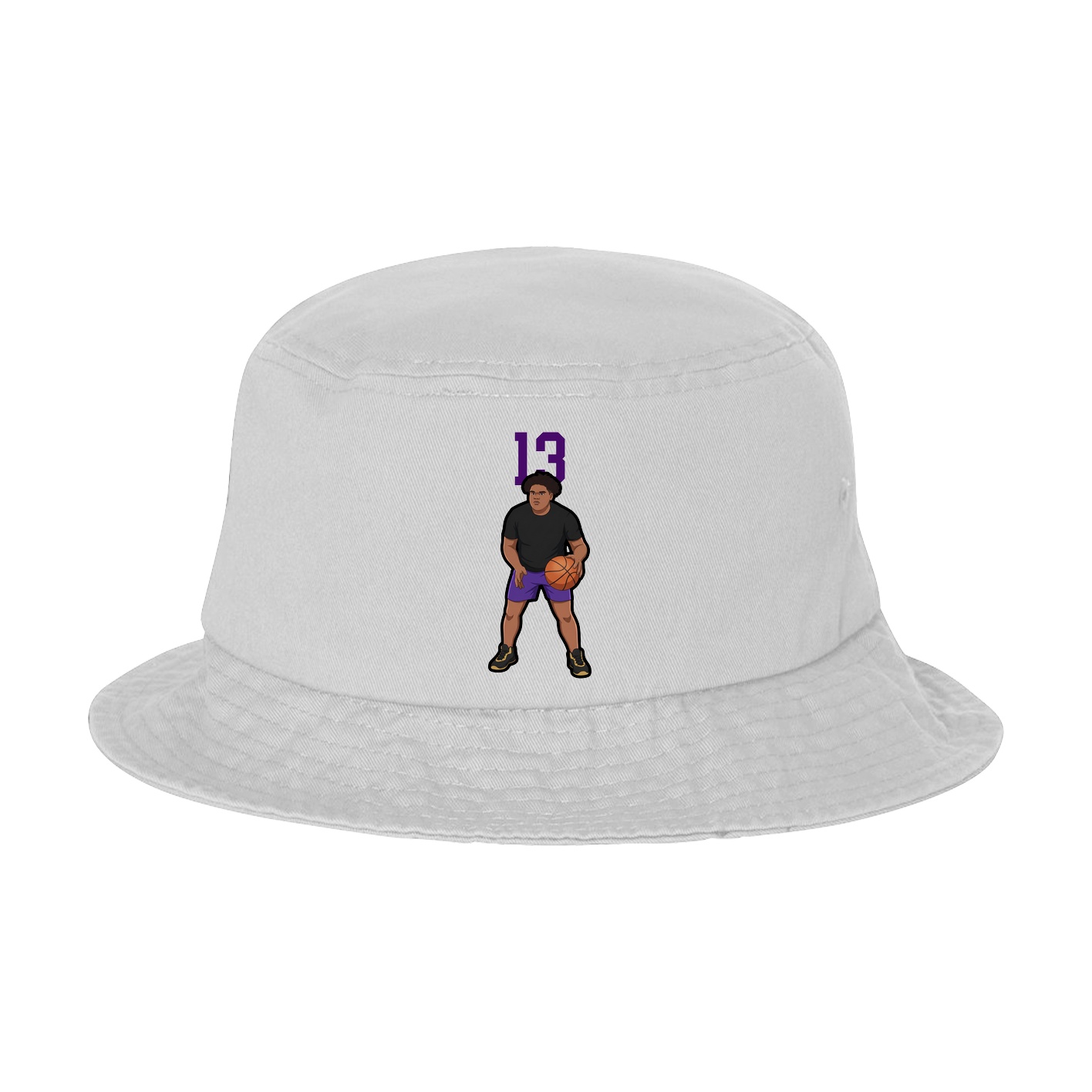 Bucket Cap — Number Top in White
