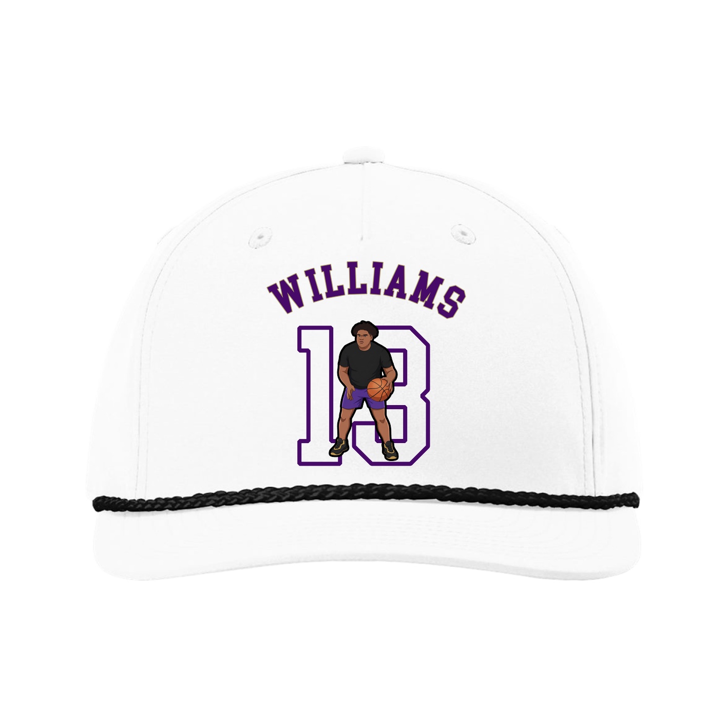 Five-Panel Classic Rope Cap — Shirsey Arch in White