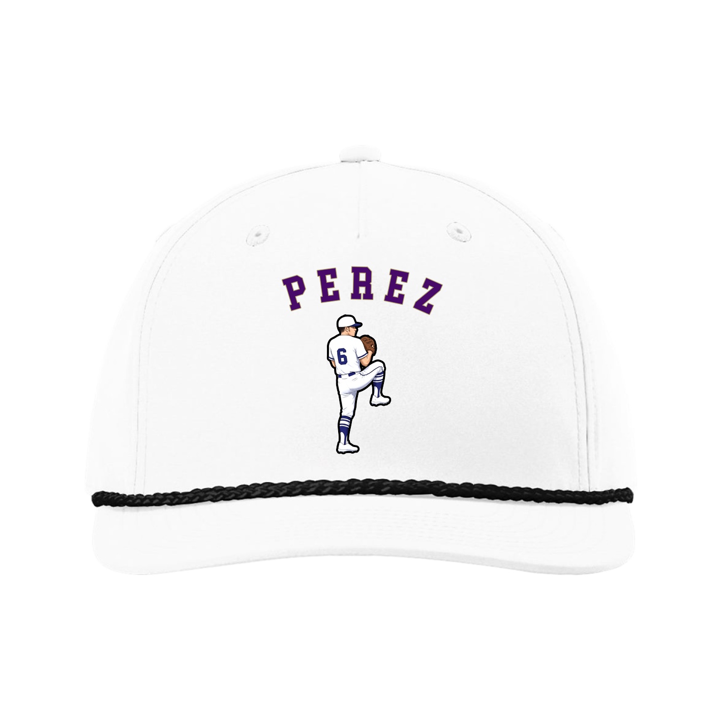 Five-Panel Classic Rope Cap — Shirsey Arch in White