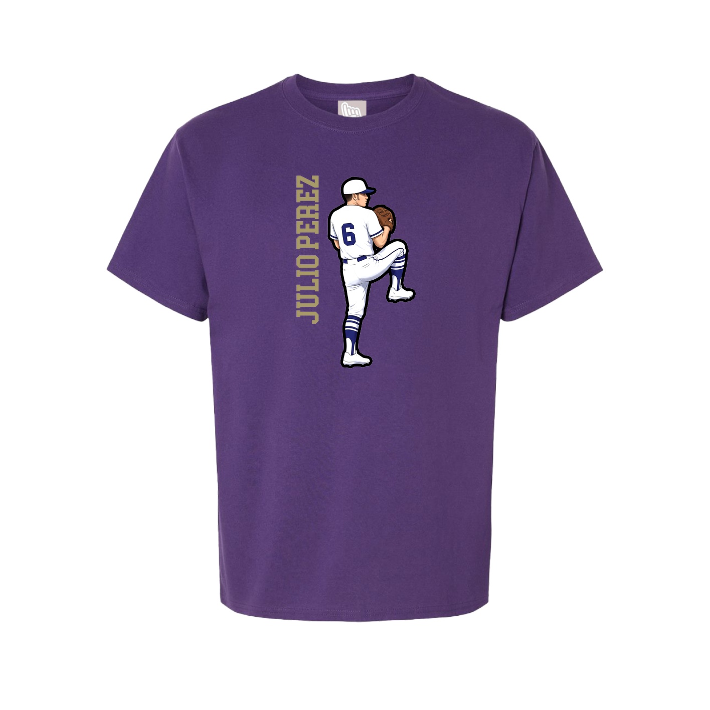 Tee — Name Vertical in Purple
