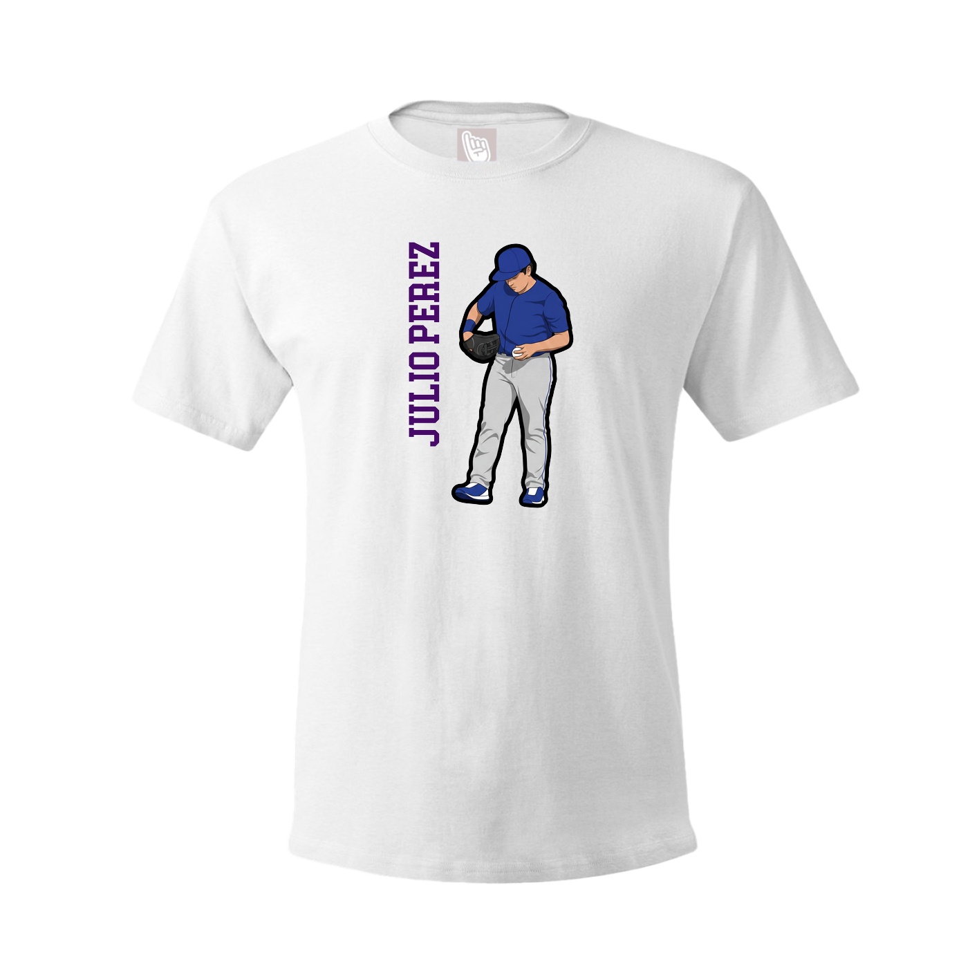 Tee — Name Vertical in White