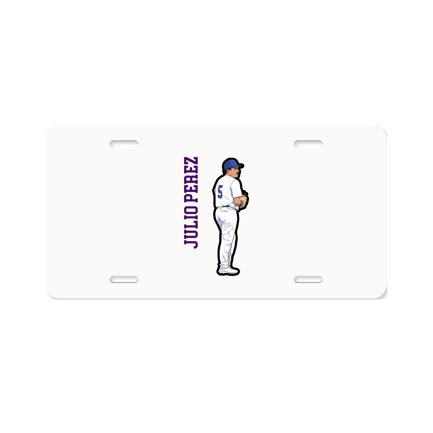 License Plate — Name Vertical in Classic