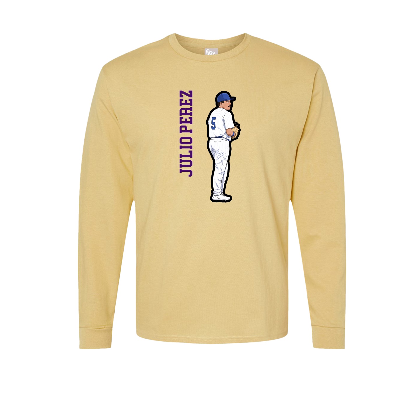 Long Sleeve Tee — Name Vertical in Vegas Gold