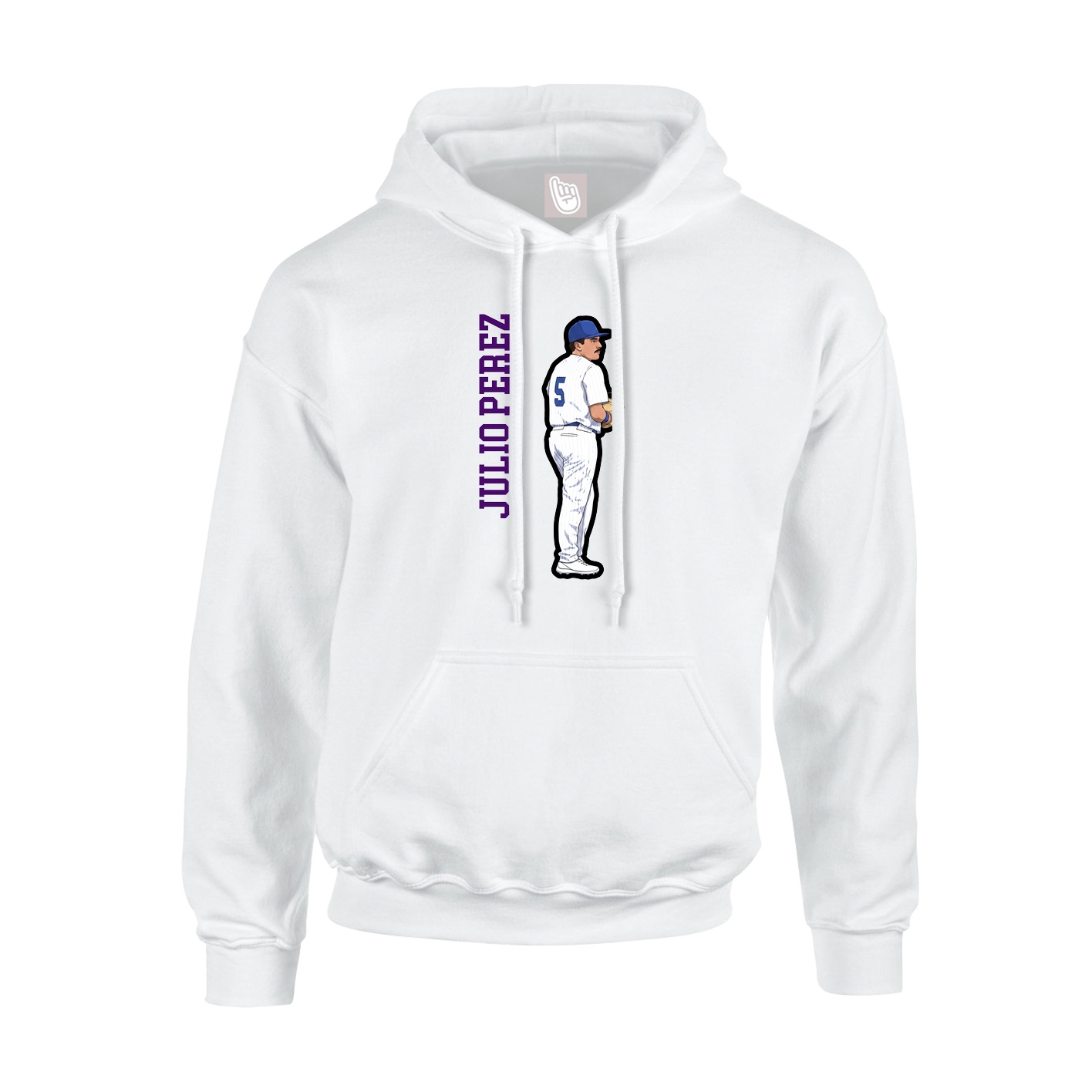 Hoodie — Name Vertical in White