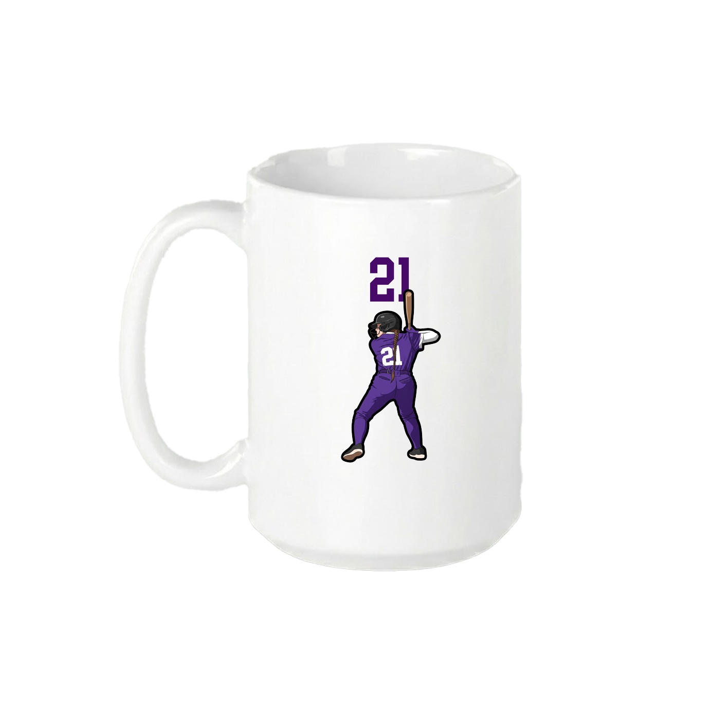 15oz Coffee Mug — Number Top in White