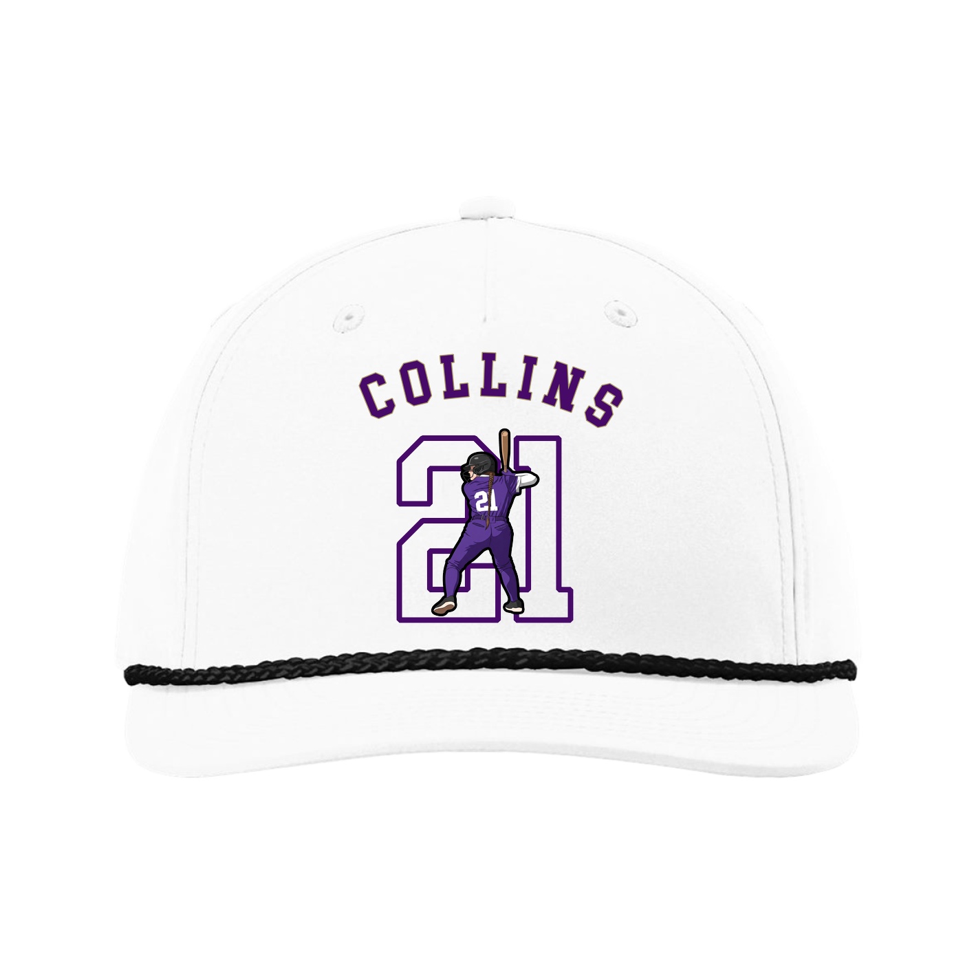 Five-Panel Classic Rope Cap — Shirsey Arch in White