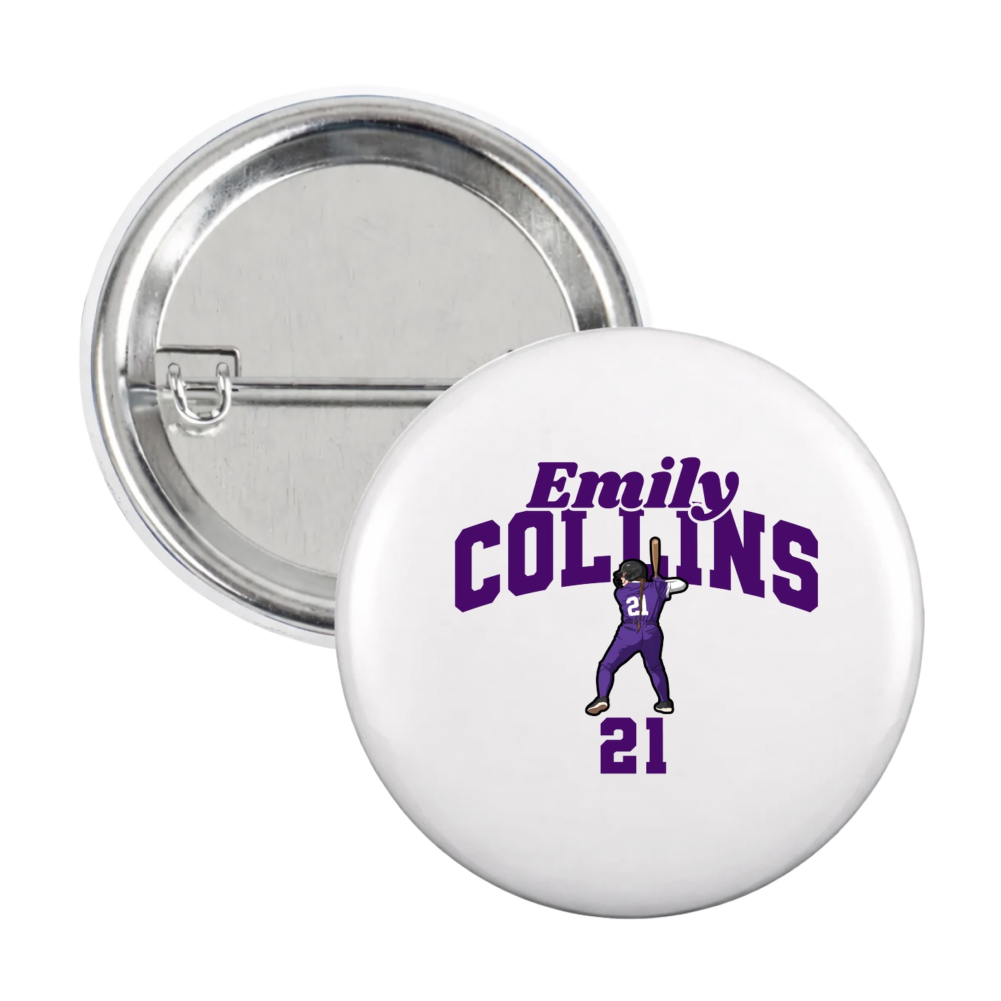 Game Day Button — Signature Arch in White