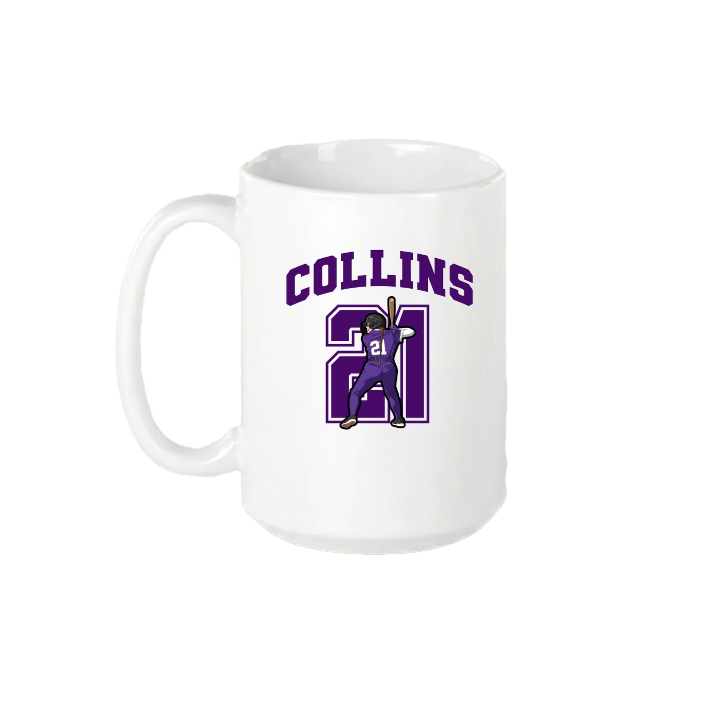 15oz Coffee Mug — Number in White
