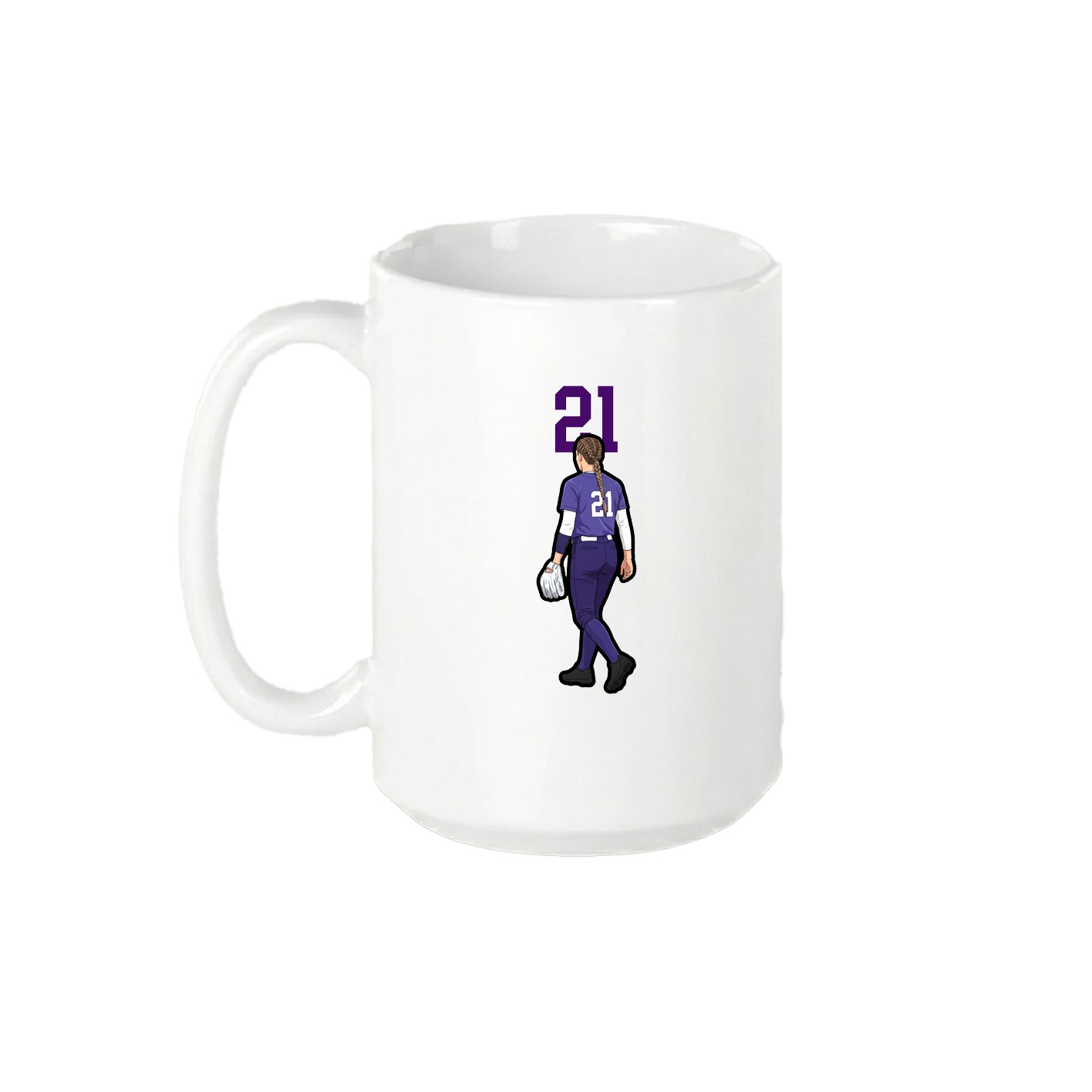 15oz Coffee Mug — Number Top in White