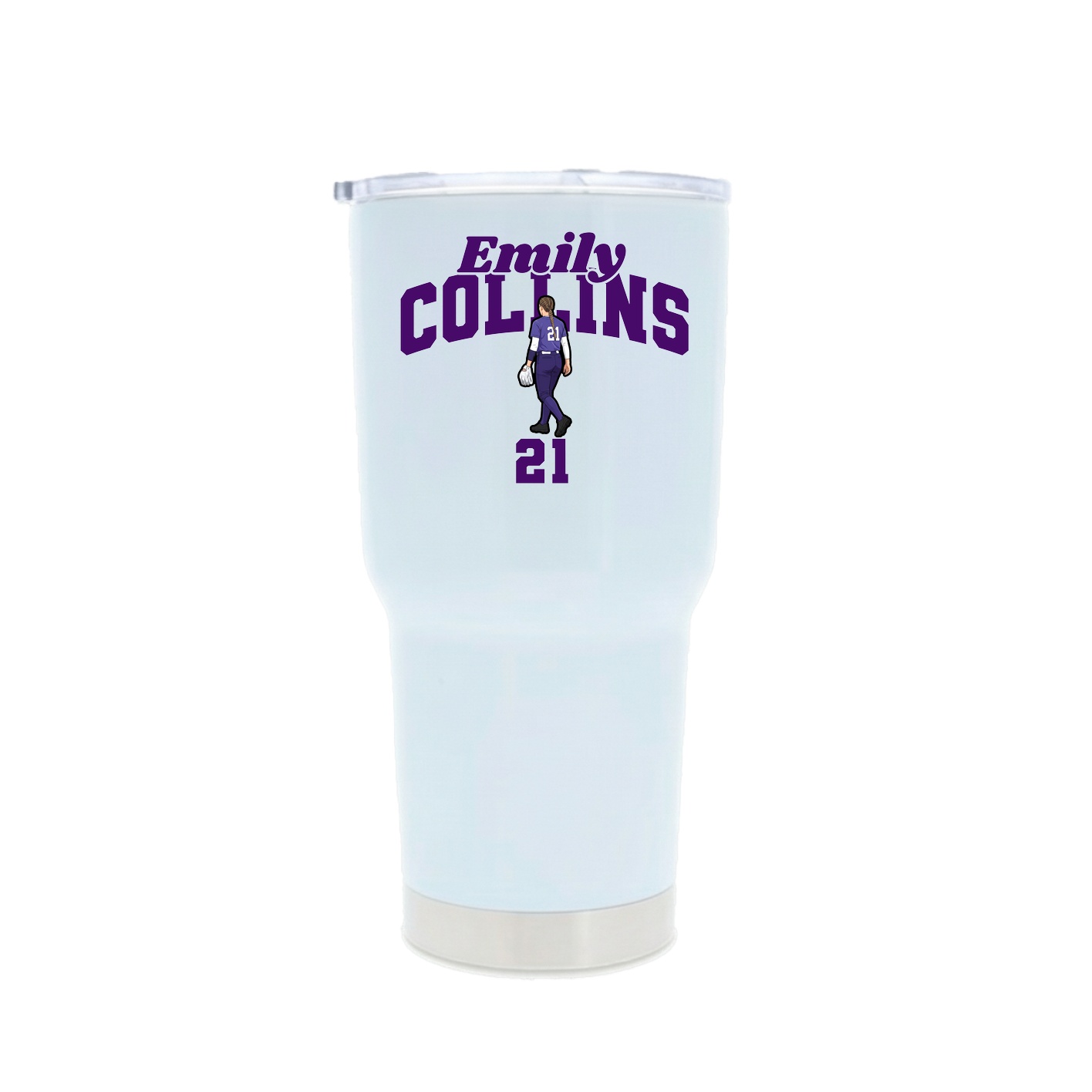 30oz Stainless Steel Tumbler — Signature Arch in White