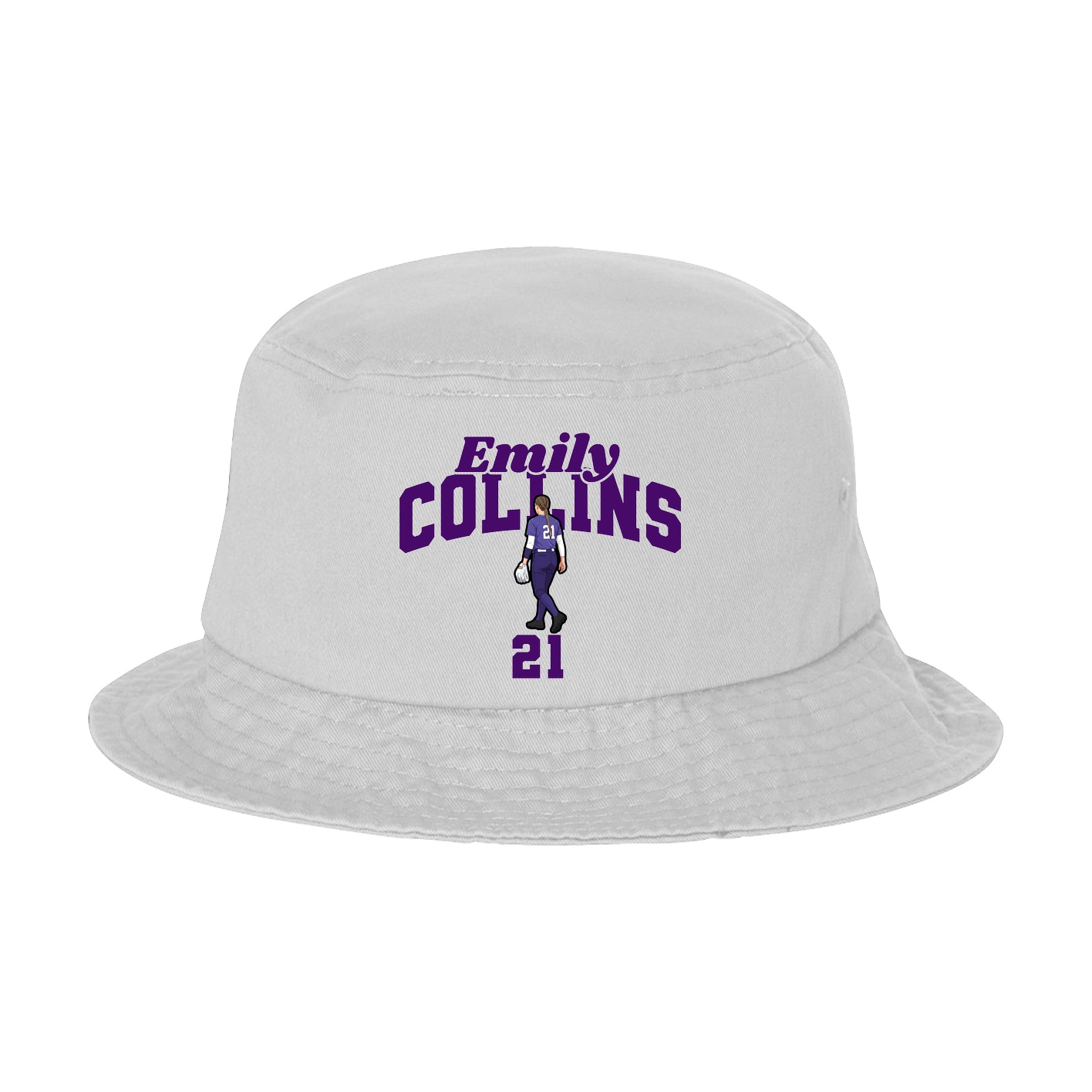 Bucket Cap — Signature Arch in White
