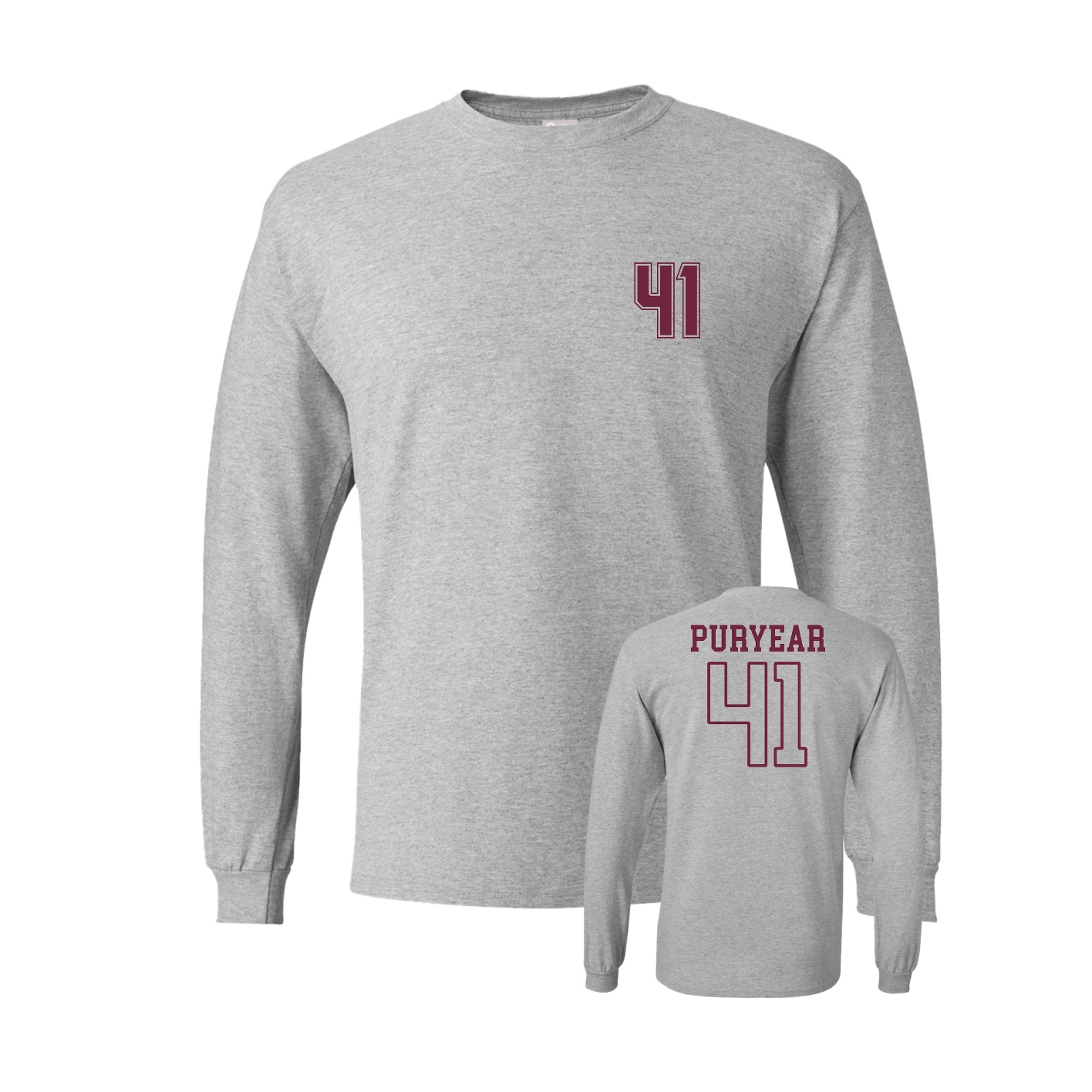 Long Sleeve Tee — Chest Back in Grey