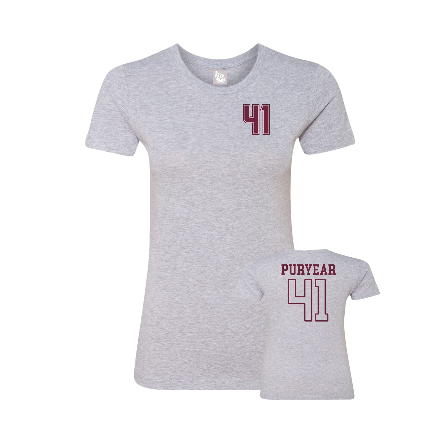 Womens Tee — Chest Back in Grey