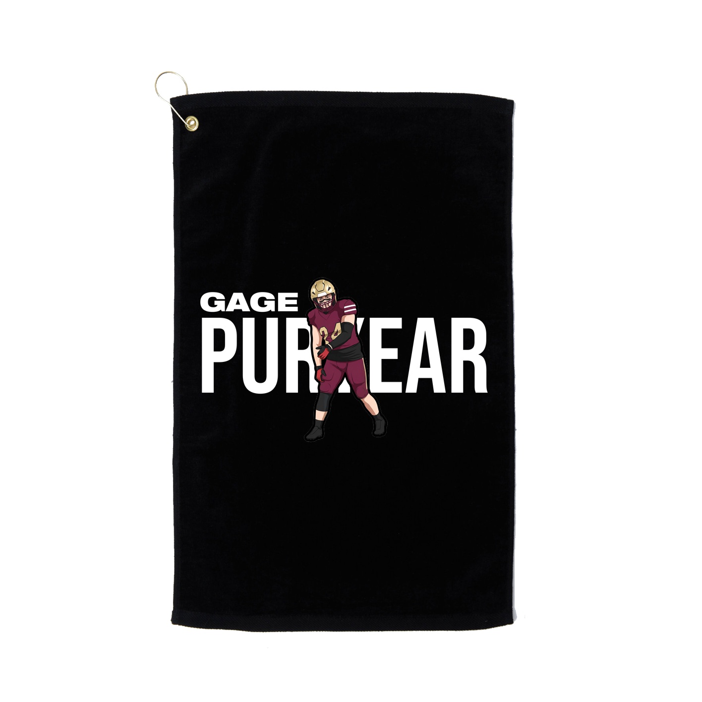 Golf Towel — Player Name in Black
