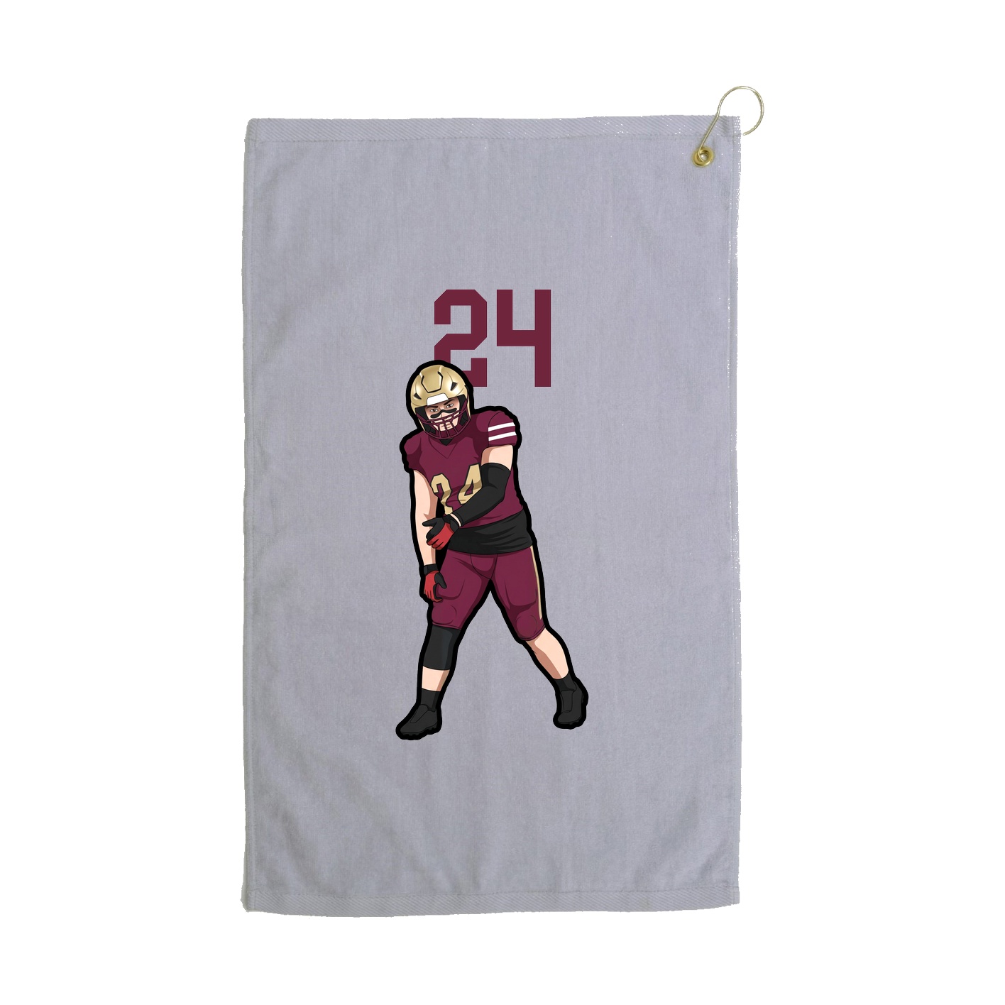 Golf Towel — Number Top in Grey