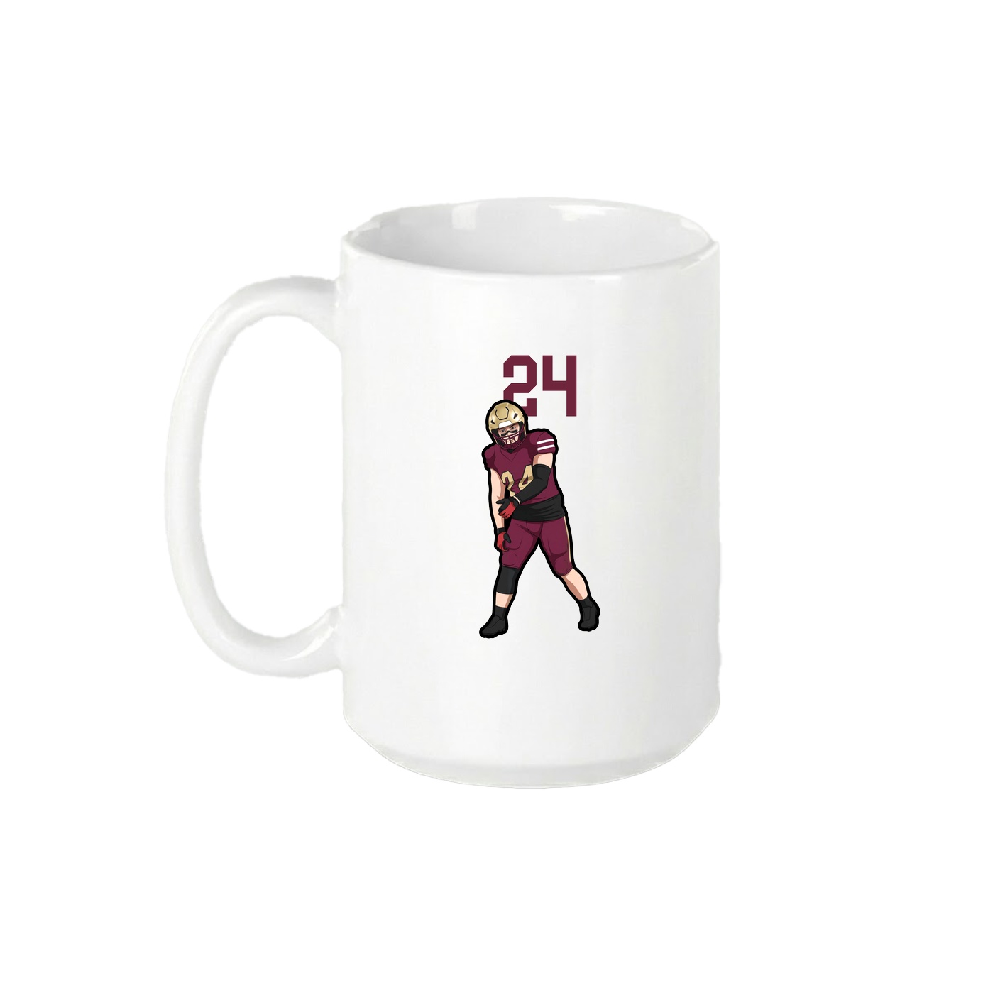 15oz Coffee Mug — Number Top in White