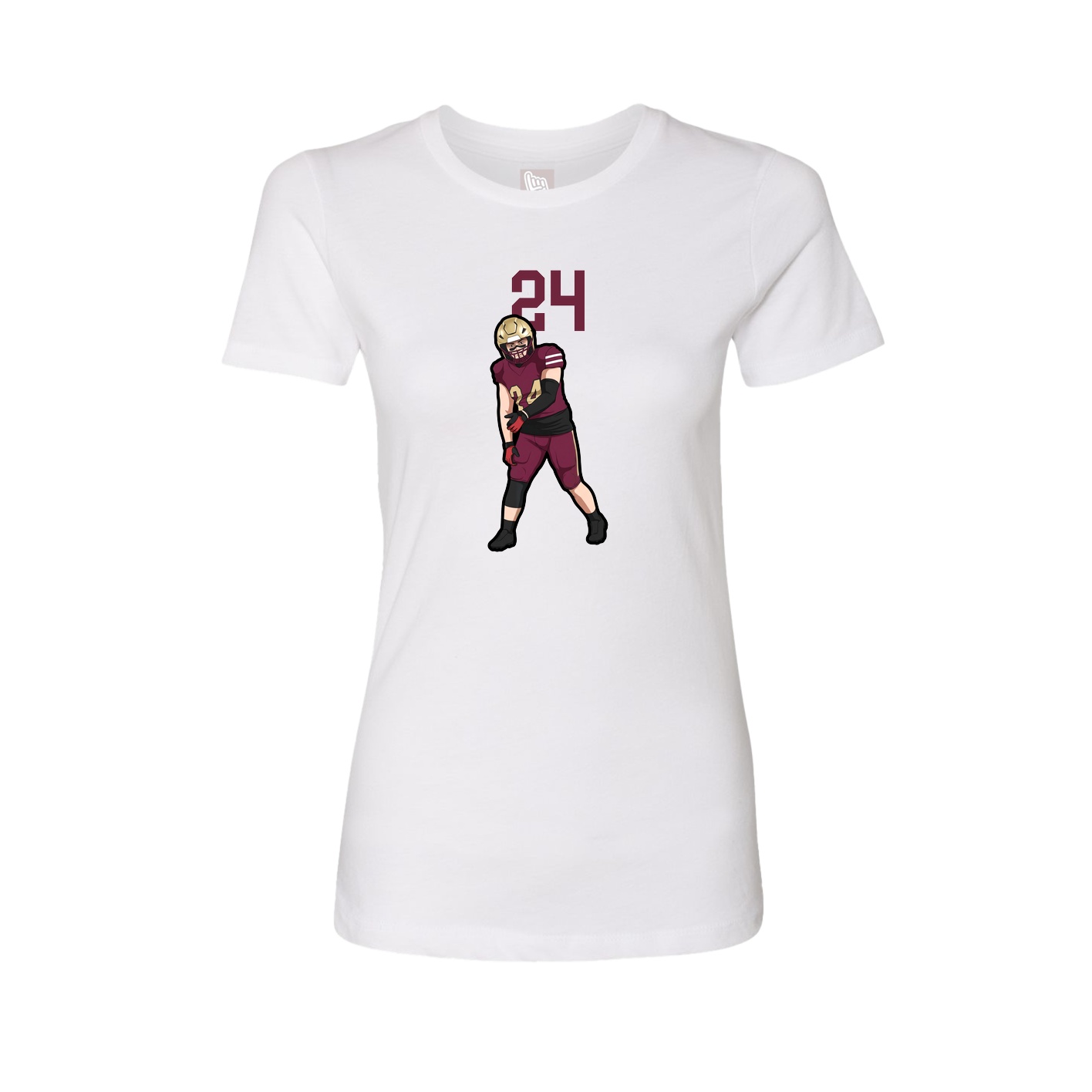 Fitted Women's Tee — Number Top in White