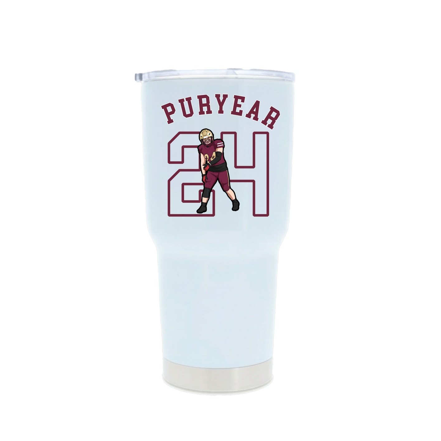 30oz Stainless Steel Tumbler — Shirsey Arch in White