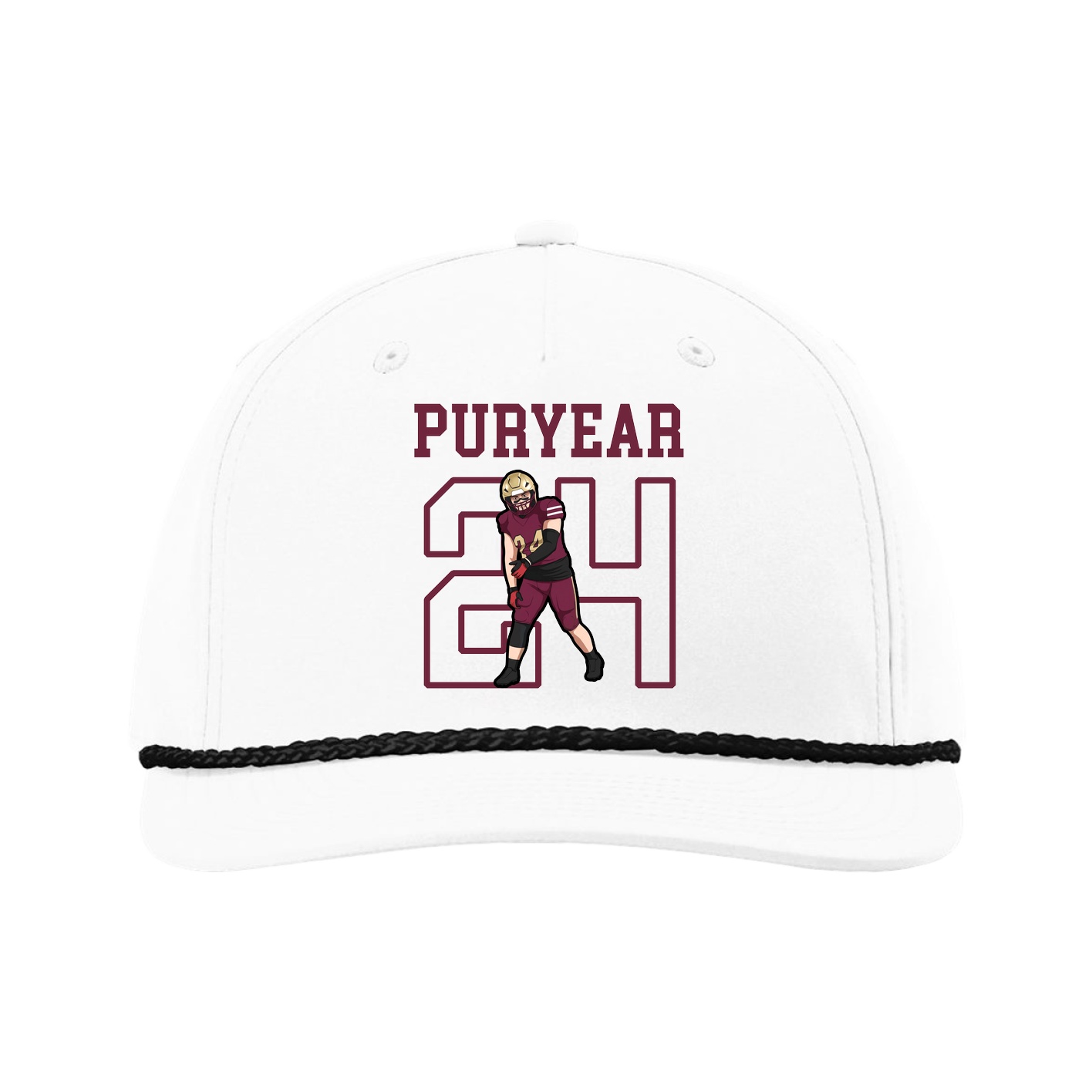 Five-Panel Classic Rope Cap — Shirsey in White