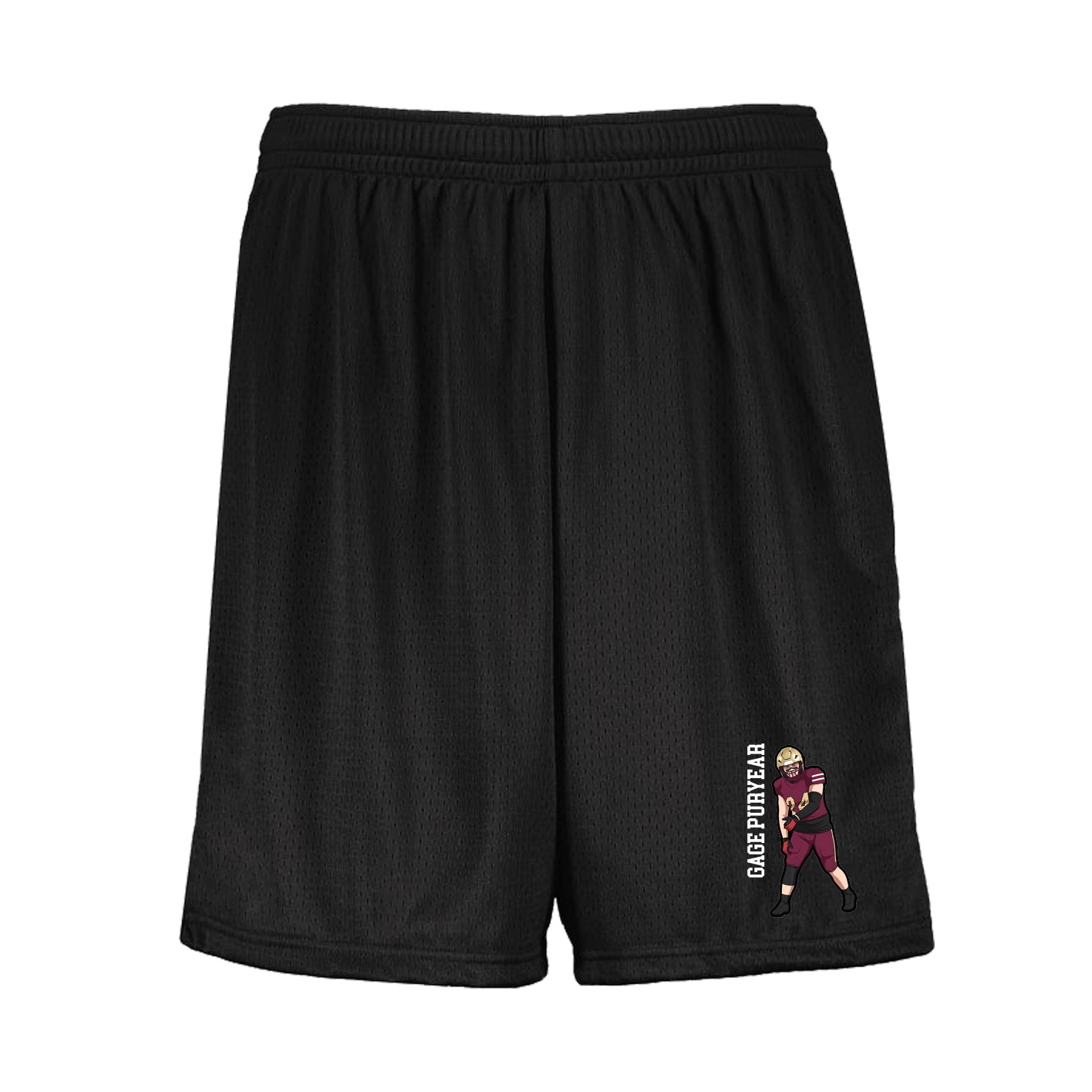 Shorts — Name Vertical in Black