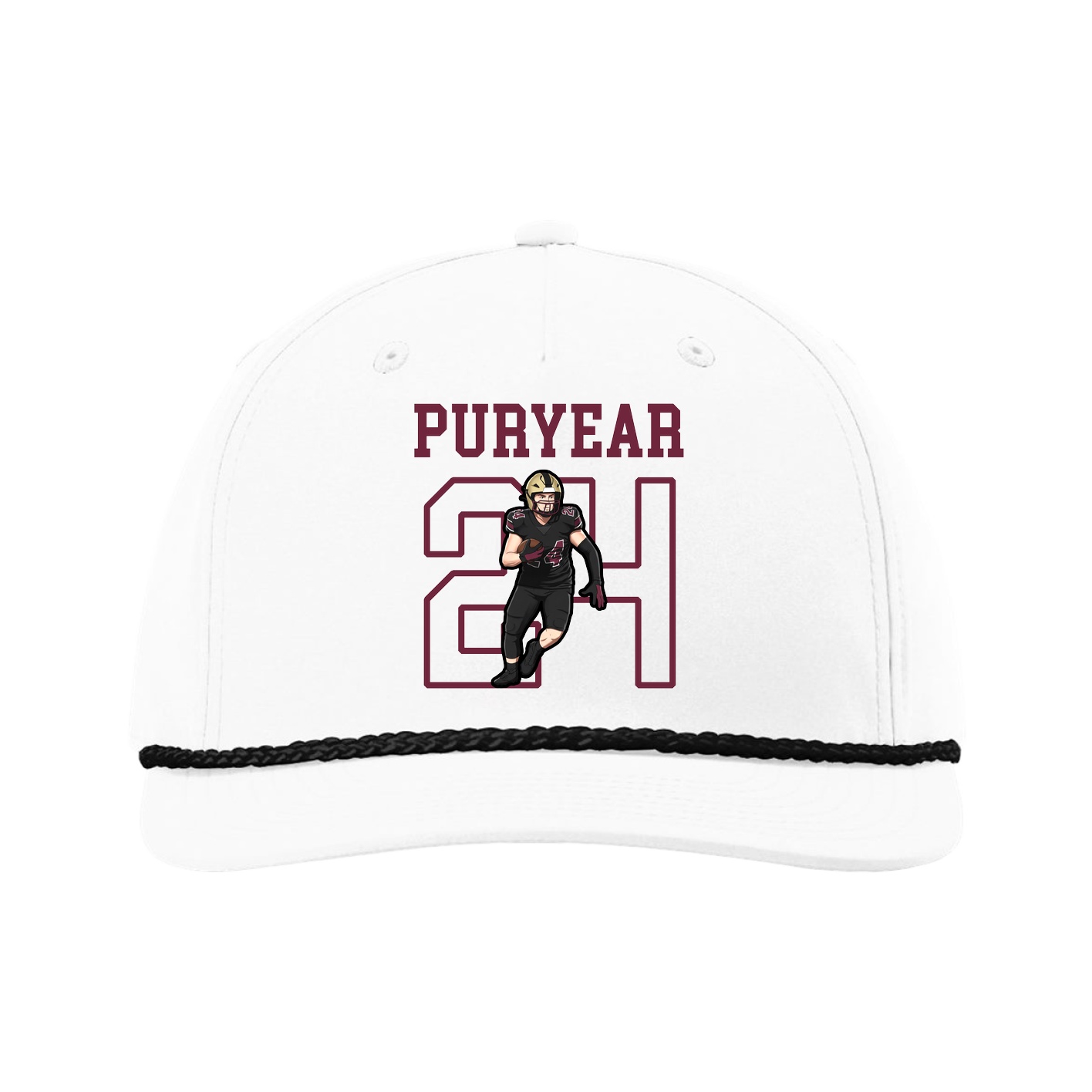 Five-Panel Classic Rope Cap — Shirsey in White