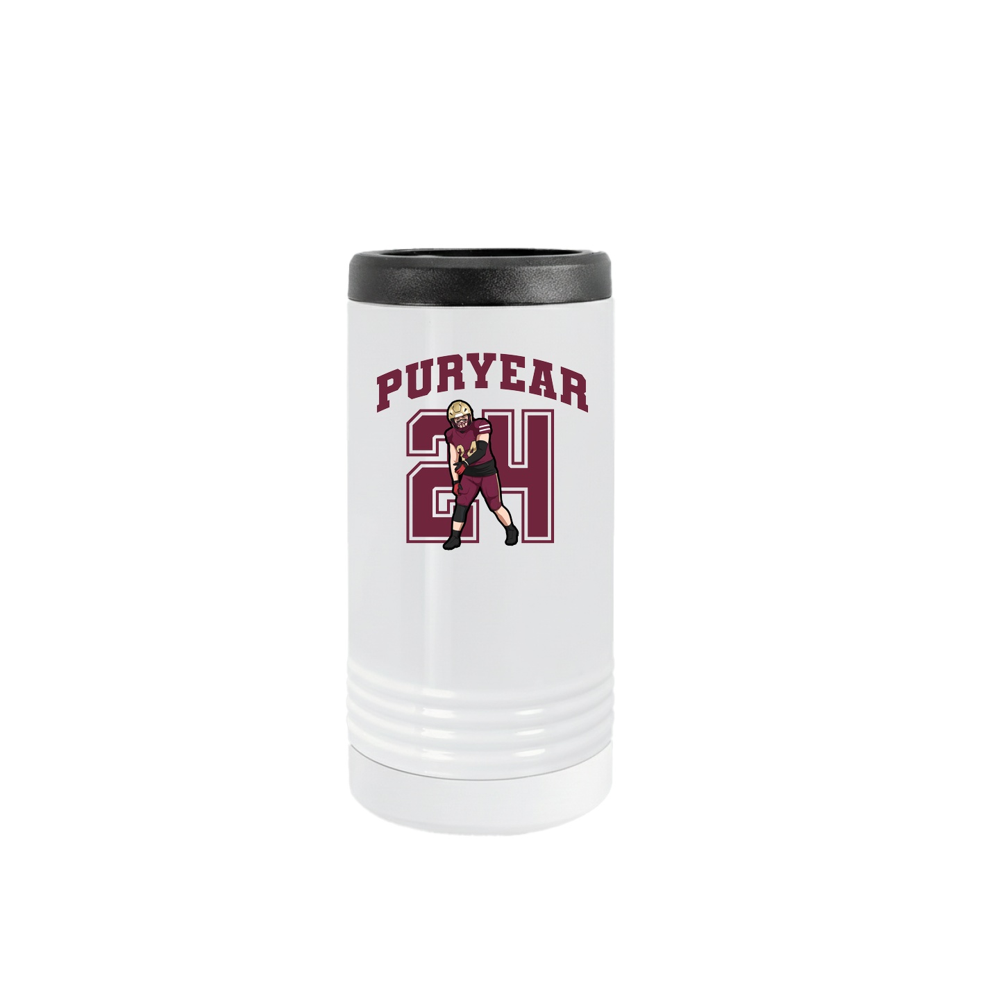 Slim Beverage Holder — Number in White