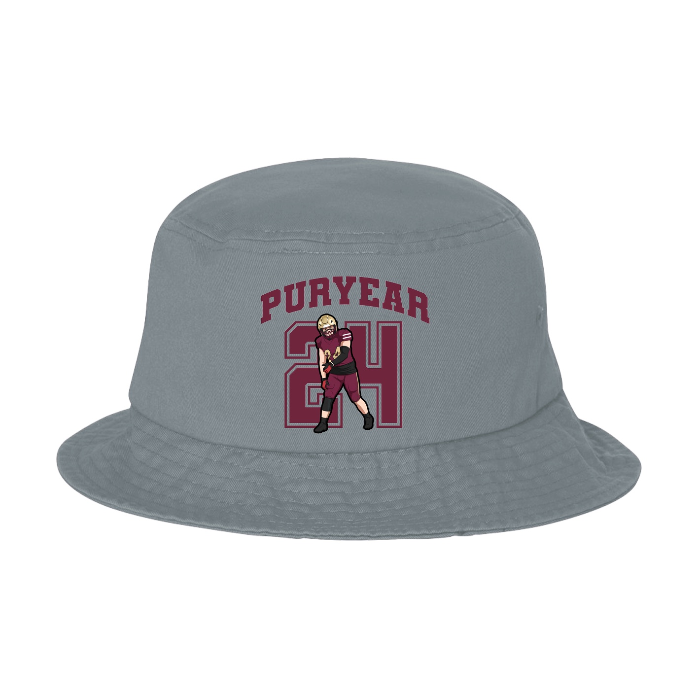 Bucket Cap — Number in Grey