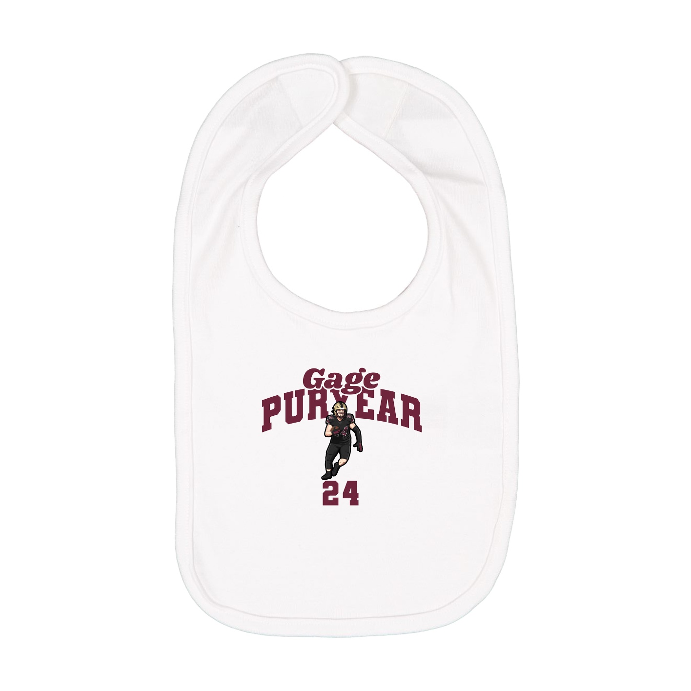 Infant Bib — Signature Arch in White