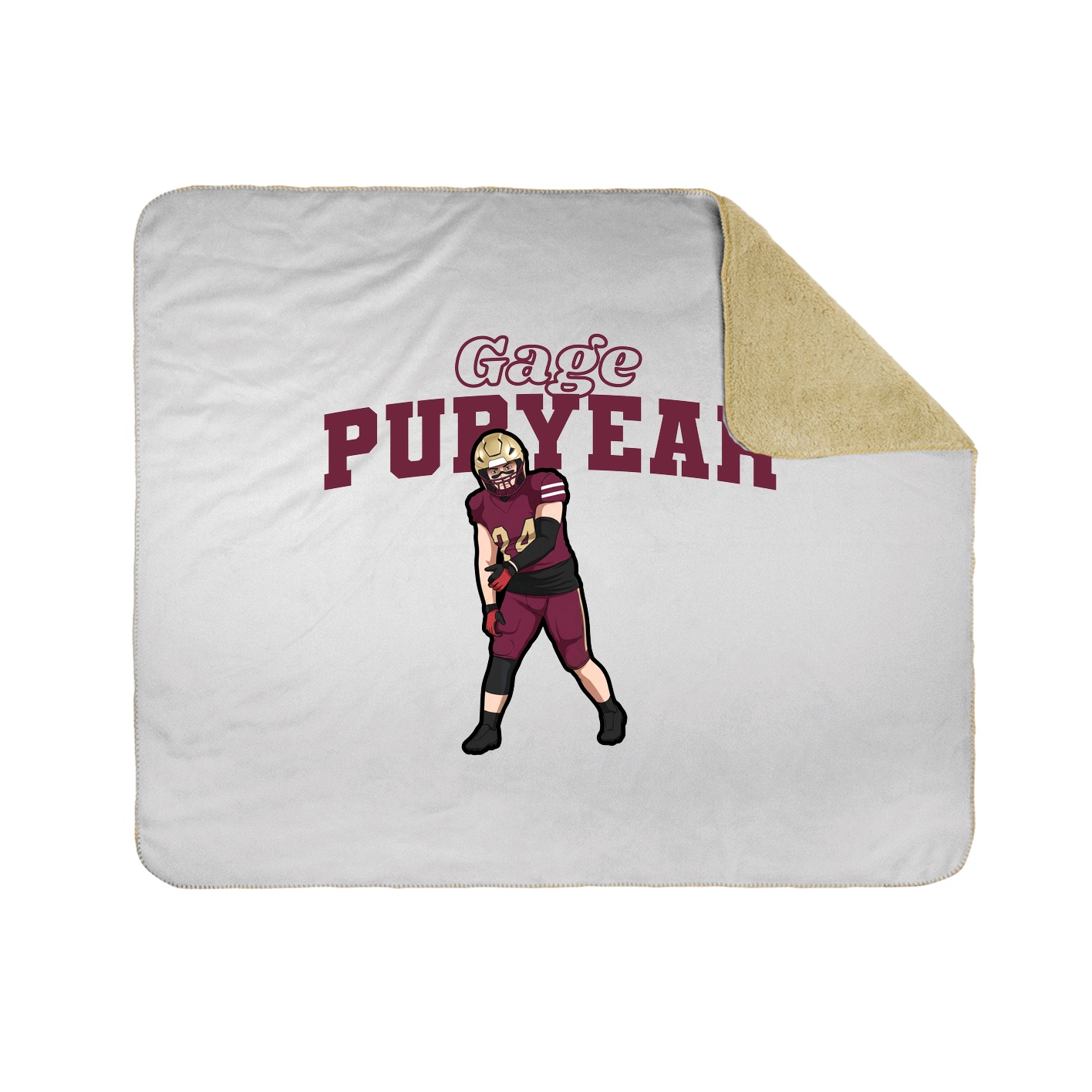 Throw Blanket — Name Arch in White