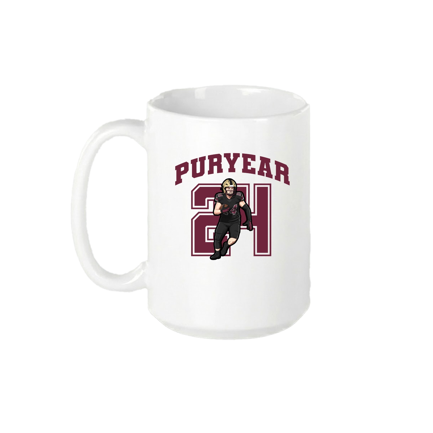 15oz Coffee Mug — Number in White