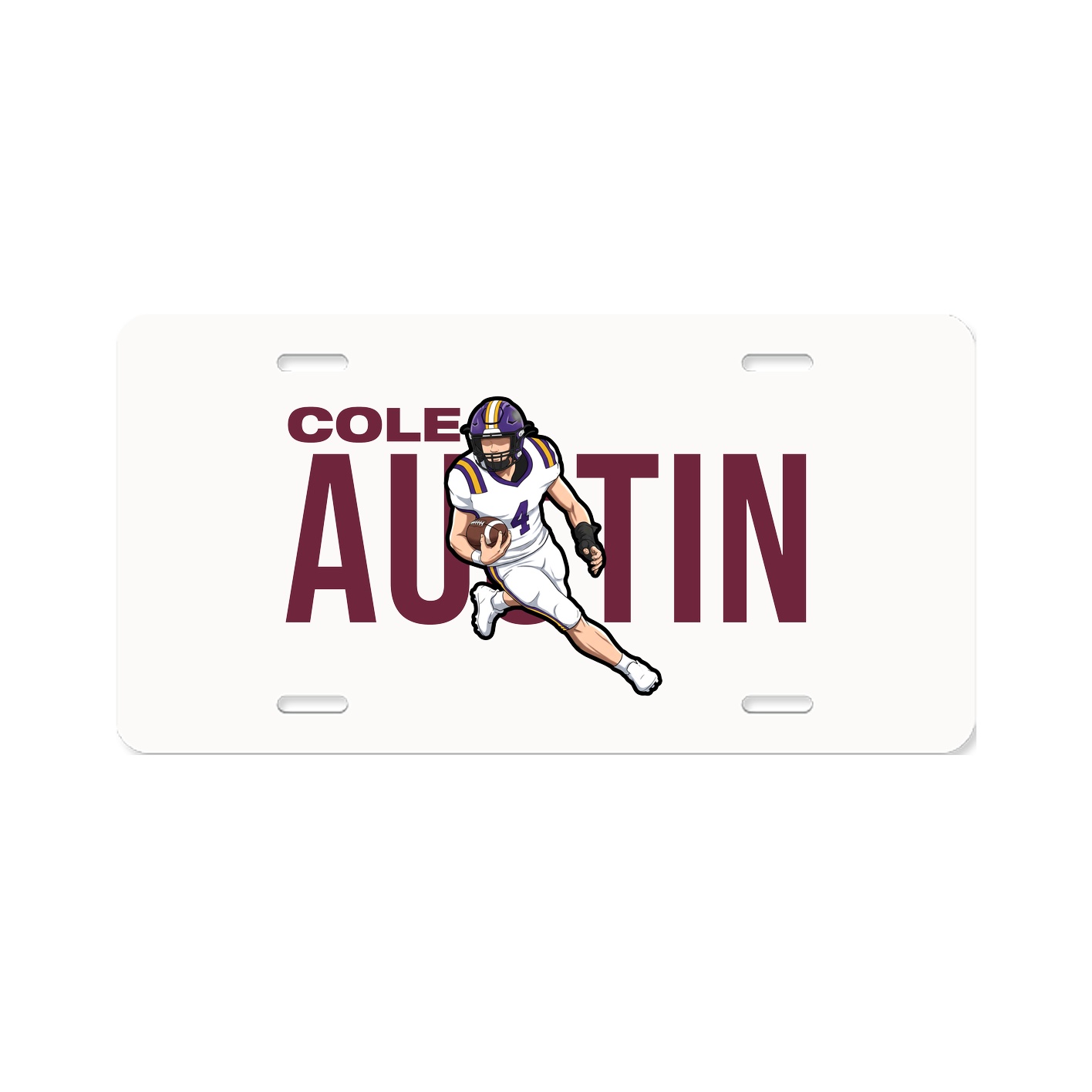 License Plate — Player Name in Classic