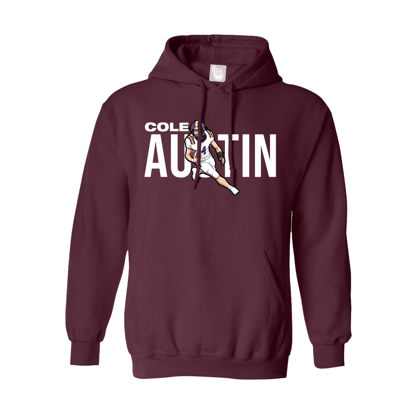 Hoodie — Player Name in Maroon