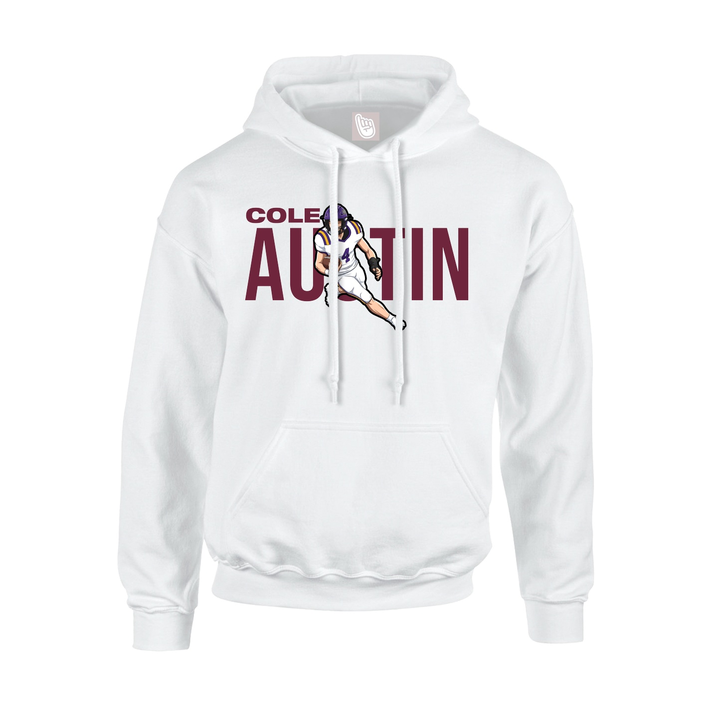 Youth Hoodie — Player Name in White