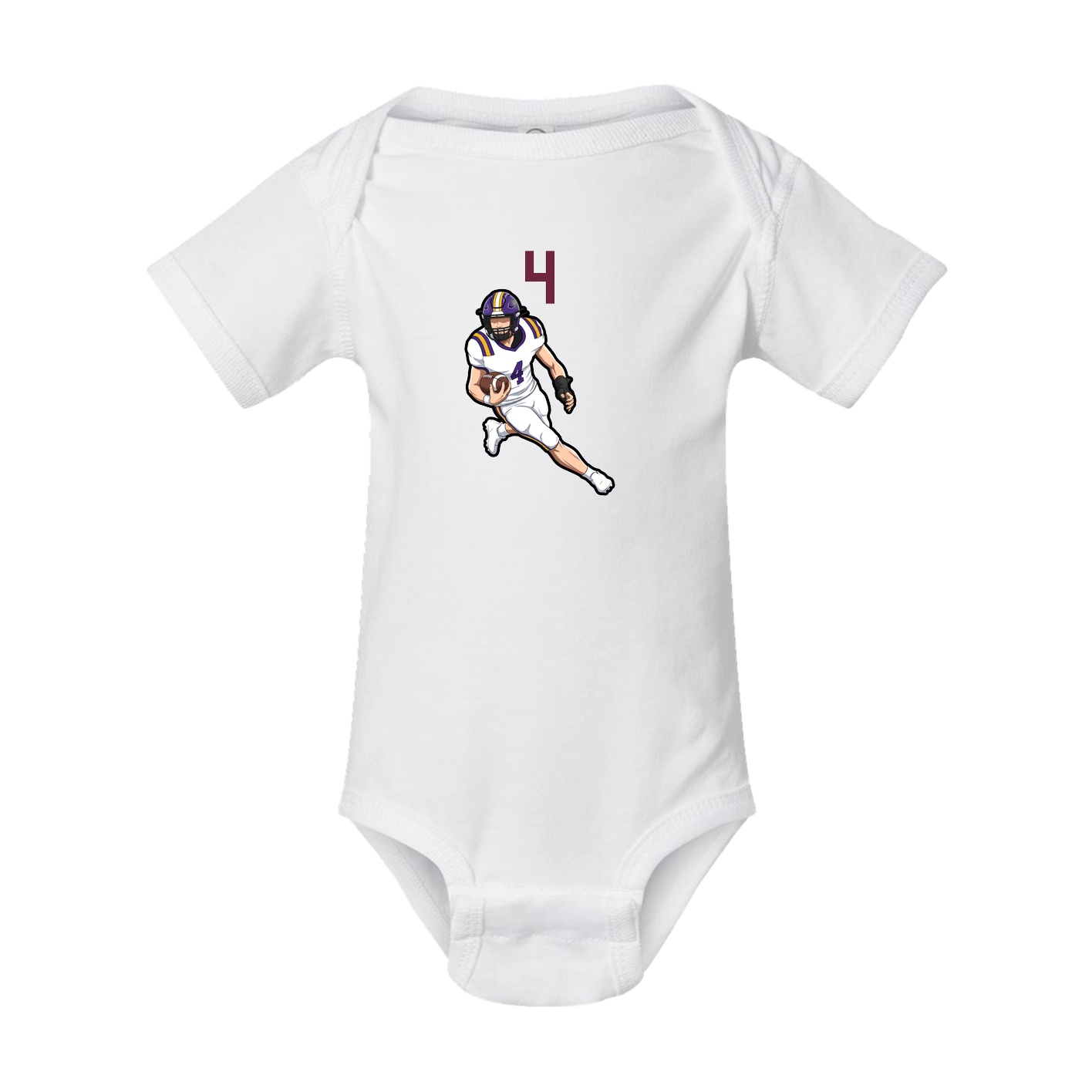 Baby Onesie — Number Top in White